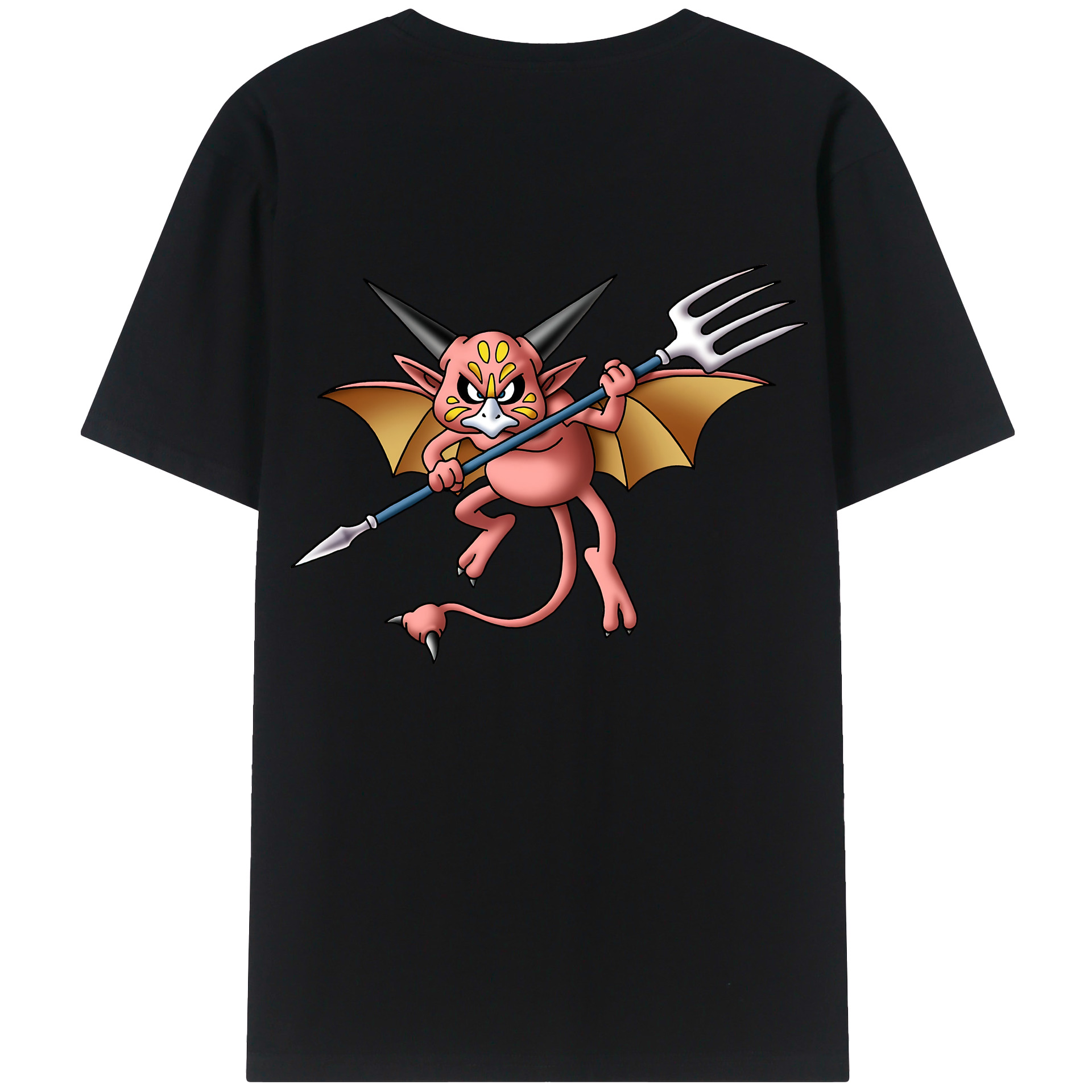 （画像用） ドラゴンクエスト Doragon Kuesuto Dragon Quest 綿100％ メンズ半袖Tシャツ（バックプリント） 通気性