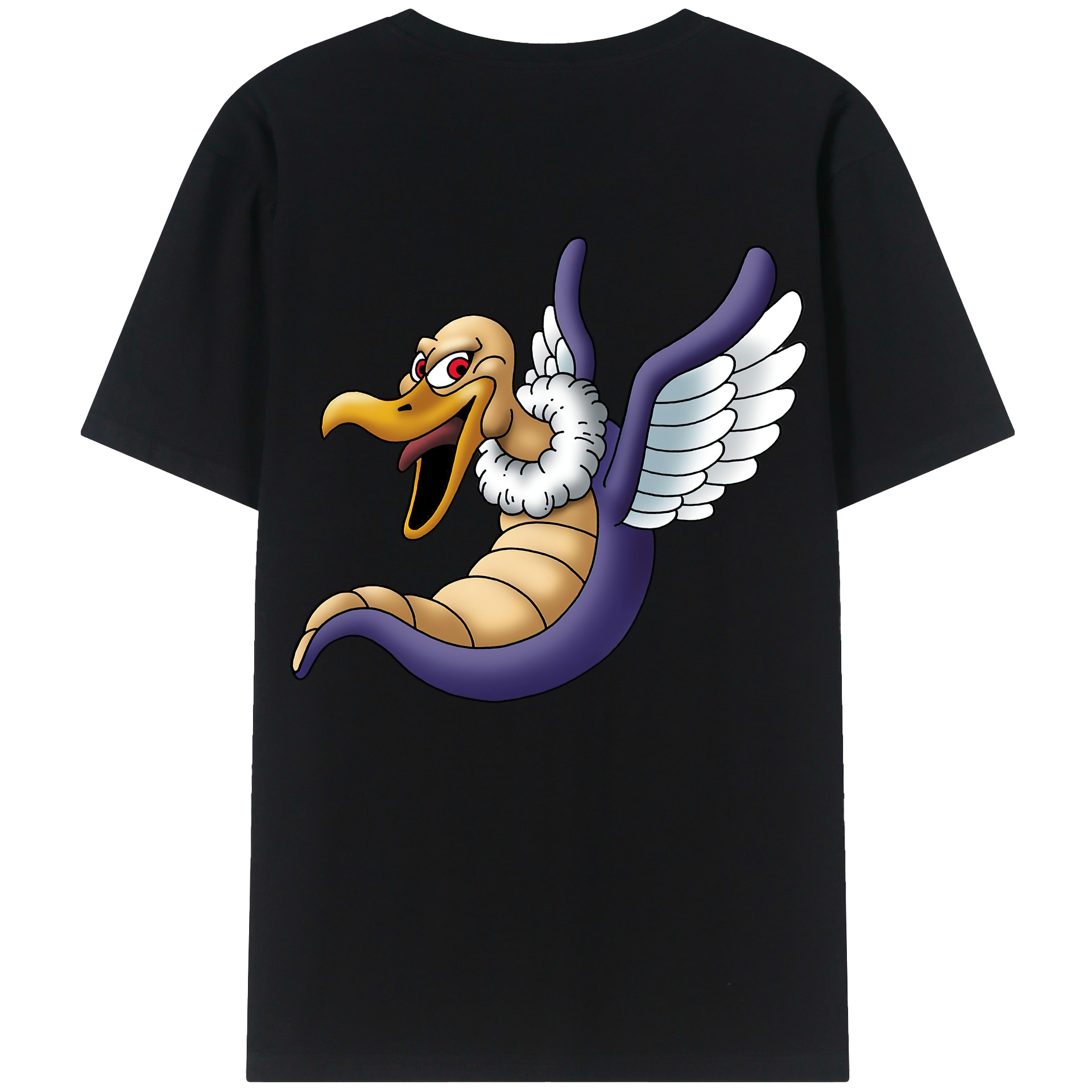 （画像用） ドラゴンクエスト Doragon Kuesuto Dragon Quest 綿100％ メンズ半袖Tシャツ（バックプリント） 通気性