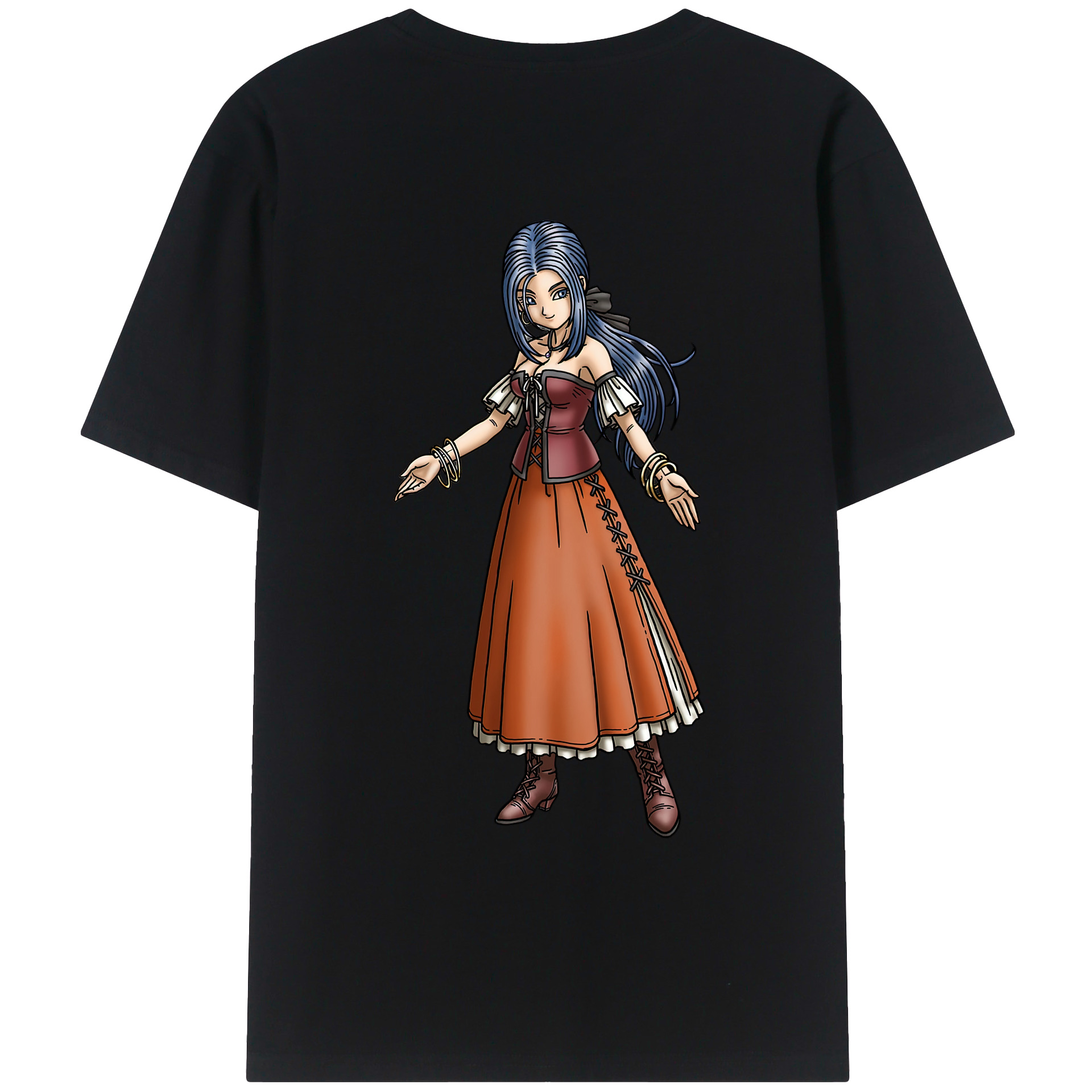（画像用） ドラゴンクエスト Doragon Kuesuto Dragon Quest 綿100％ メンズ半袖Tシャツ（バックプリント） 通気性