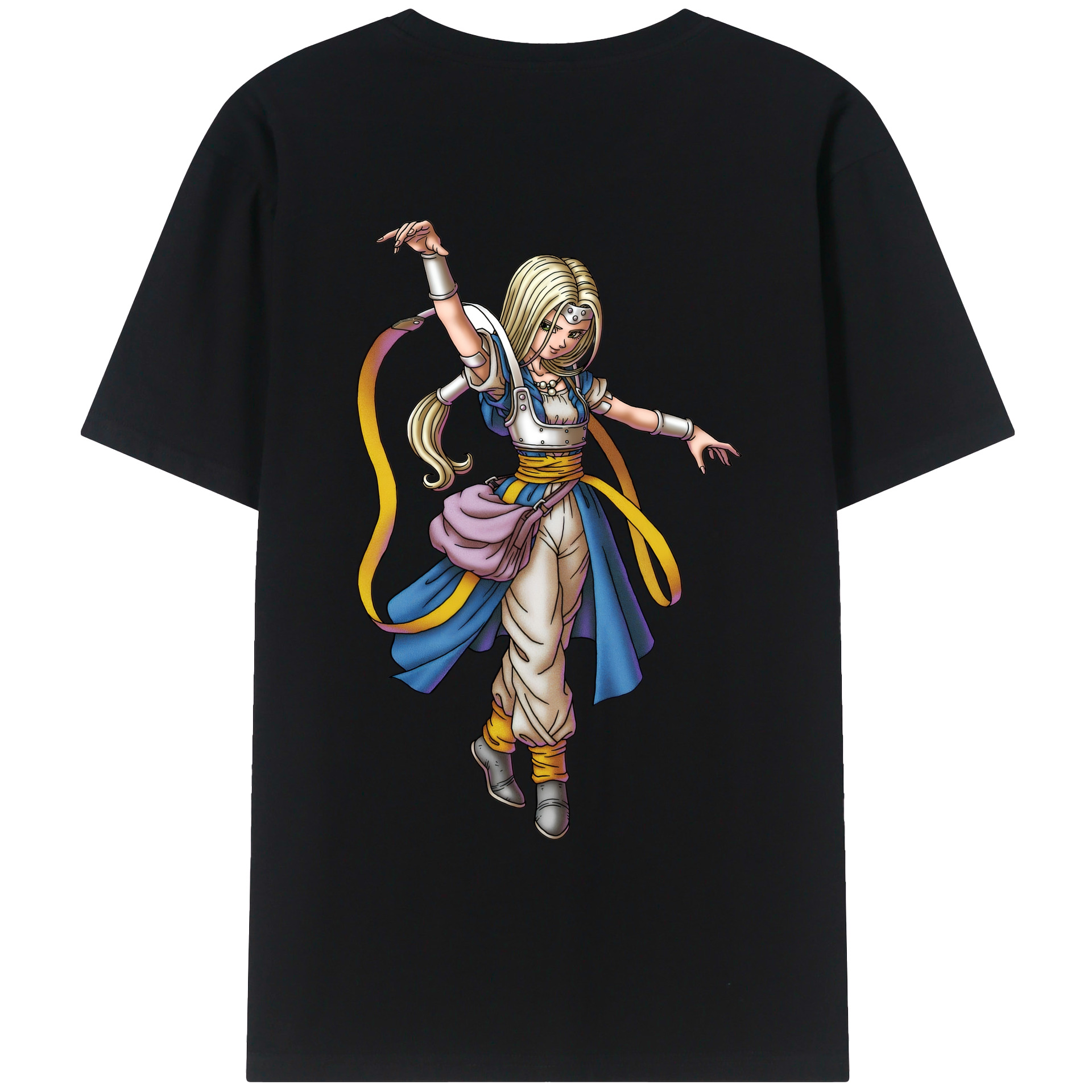 （画像用） ドラゴンクエスト Doragon Kuesuto Dragon Quest 綿100％ メンズ半袖Tシャツ（バックプリント） 通気性