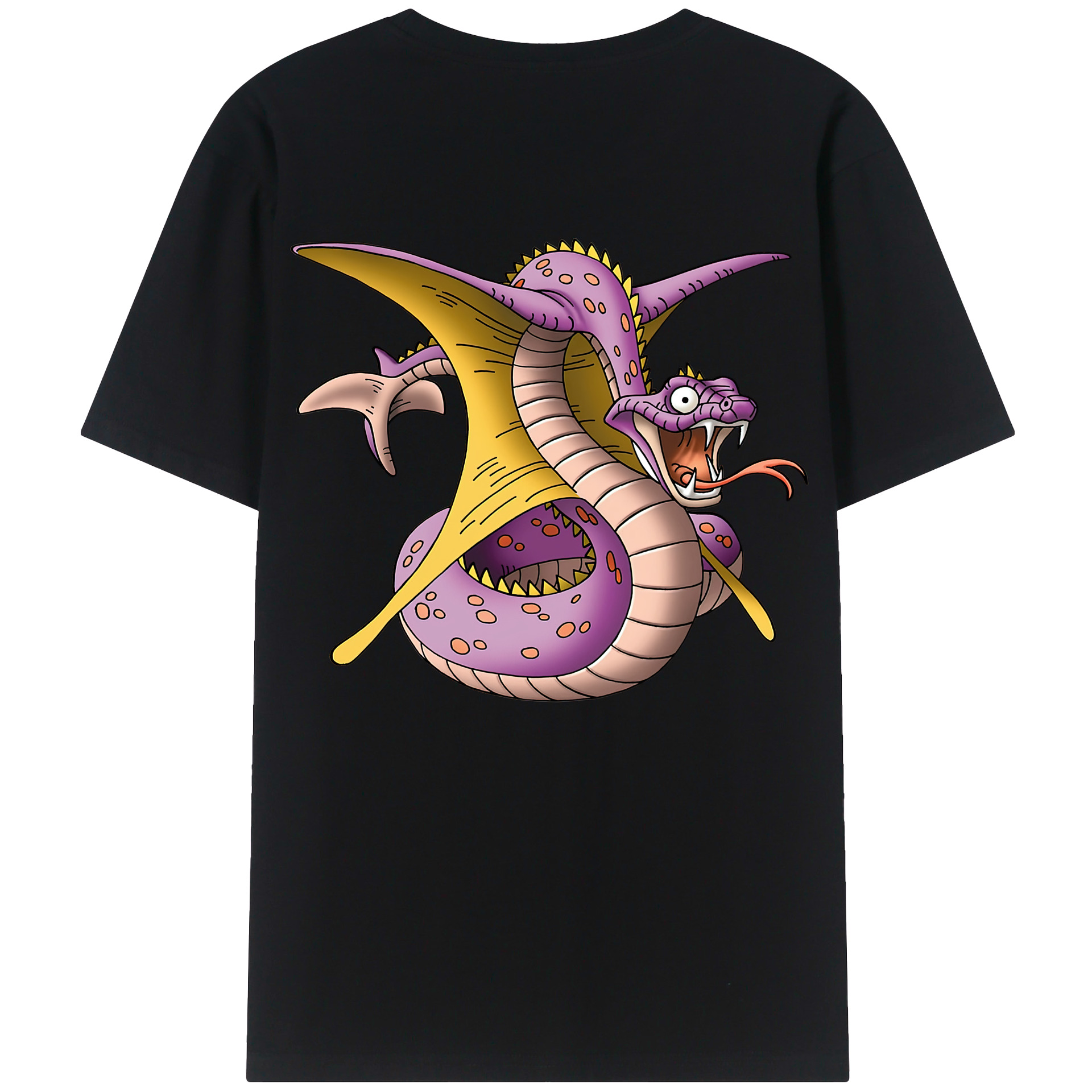 （画像用） ドラゴンクエスト Doragon Kuesuto Dragon Quest 綿100％ メンズ半袖Tシャツ（バックプリント） 通気性