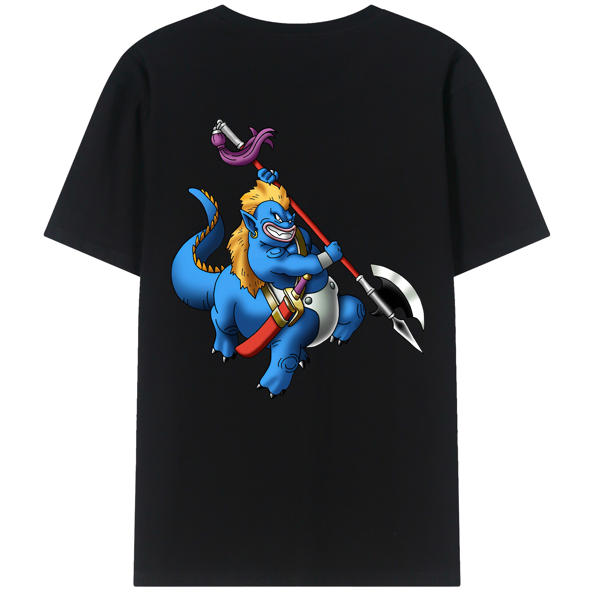 （画像用） ドラゴンクエスト Doragon Kuesuto Dragon Quest 綿100％ メンズ半袖Tシャツ（バックプリント） 通気性