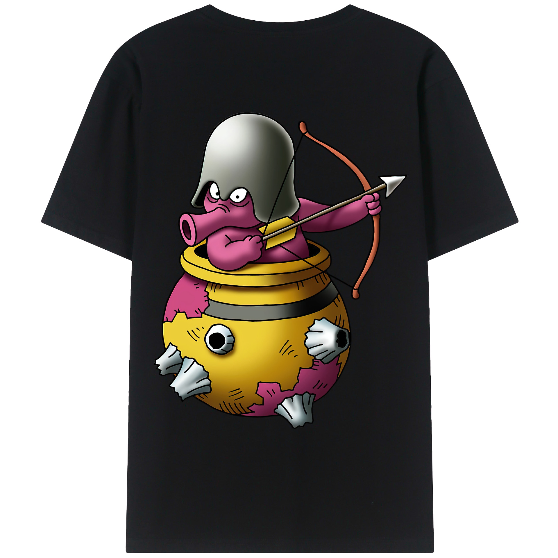 （画像用） ドラゴンクエスト Doragon Kuesuto Dragon Quest 綿100％ メンズ半袖Tシャツ（バックプリント） 通気性