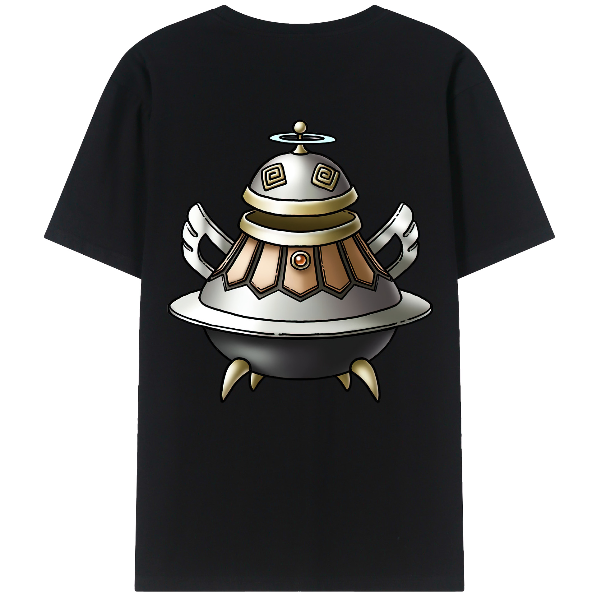 （画像用） ドラゴンクエスト Doragon Kuesuto Dragon Quest 綿100％ メンズ半袖Tシャツ（バックプリント） 通気性