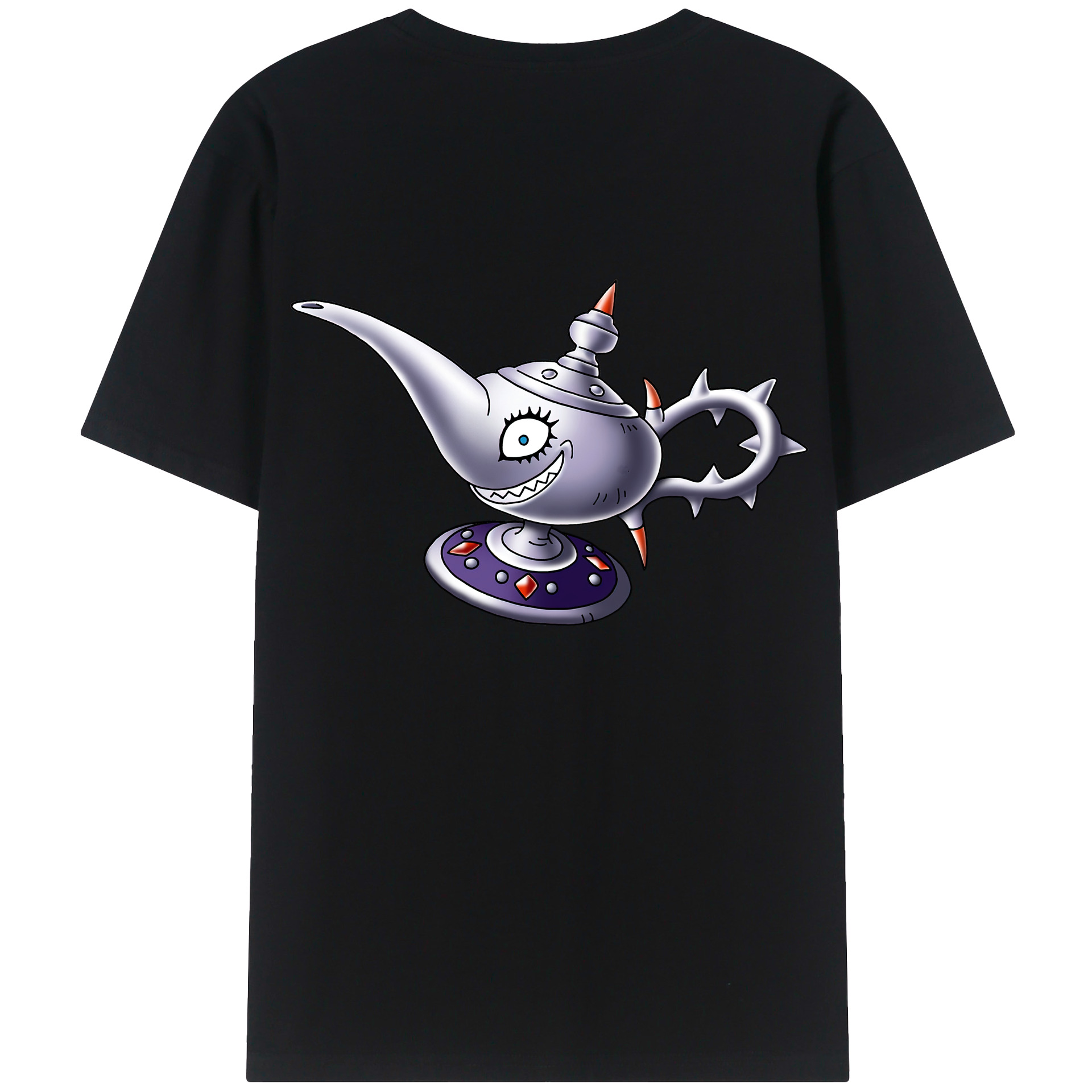 （画像用） ドラゴンクエスト Doragon Kuesuto Dragon Quest 綿100％ メンズ半袖Tシャツ（バックプリント） 通気性