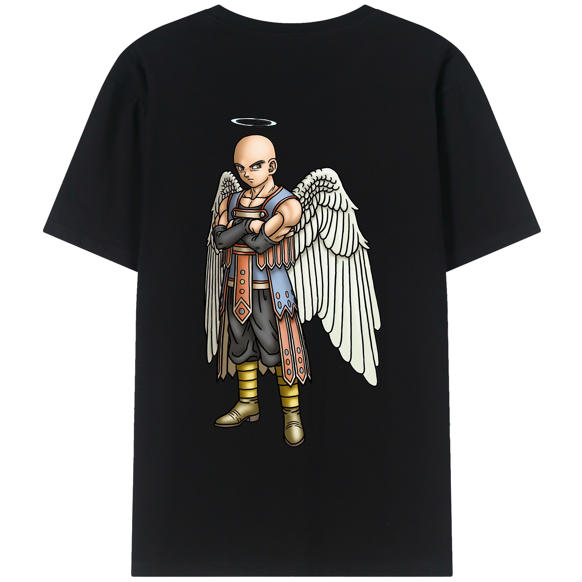 （画像用） ドラゴンクエスト Doragon Kuesuto Dragon Quest 綿100％ メンズ半袖Tシャツ（バックプリント） 通気性