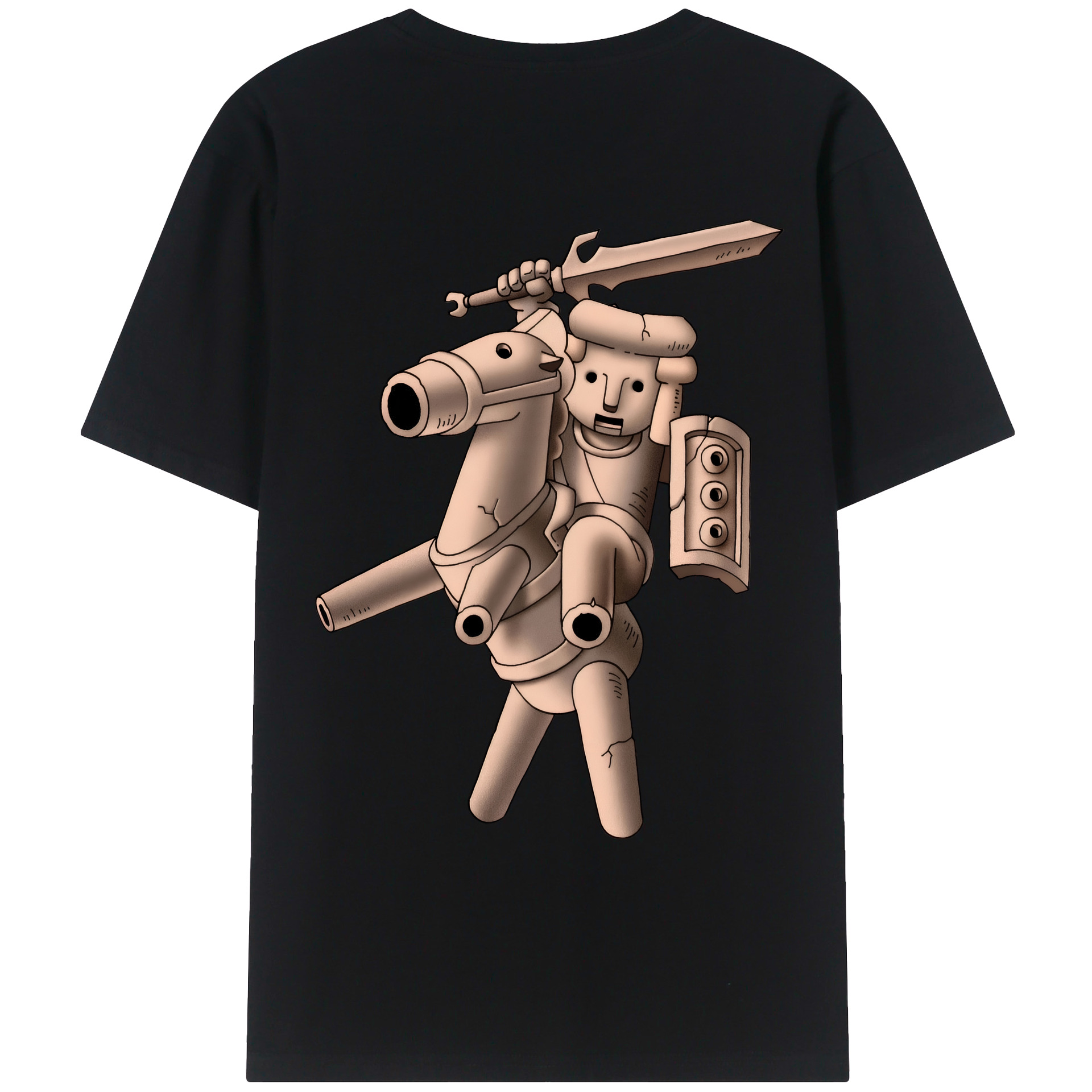 （画像用） ドラゴンクエスト Doragon Kuesuto Dragon Quest 綿100％ メンズ半袖Tシャツ（バックプリント） 通気性