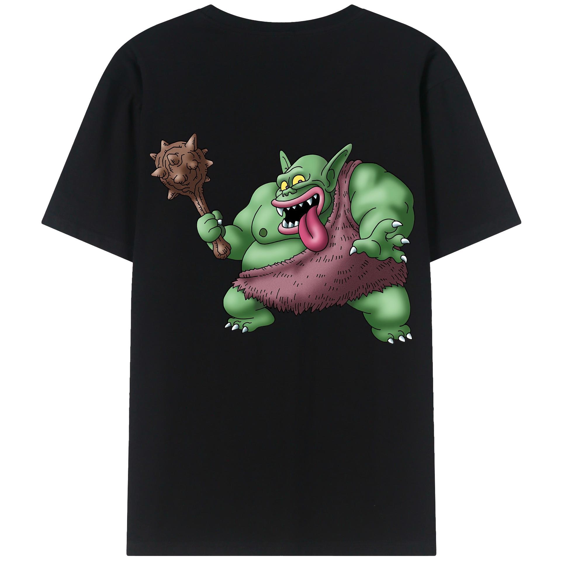 （画像用） ドラゴンクエスト Doragon Kuesuto Dragon Quest 綿100％ メンズ半袖Tシャツ（バックプリント） 通気性