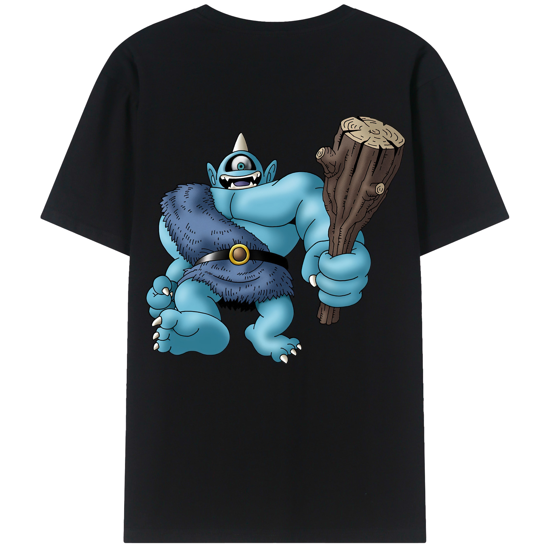 （画像用） ドラゴンクエスト Doragon Kuesuto Dragon Quest 綿100％ メンズ半袖Tシャツ（バックプリント） 通気性