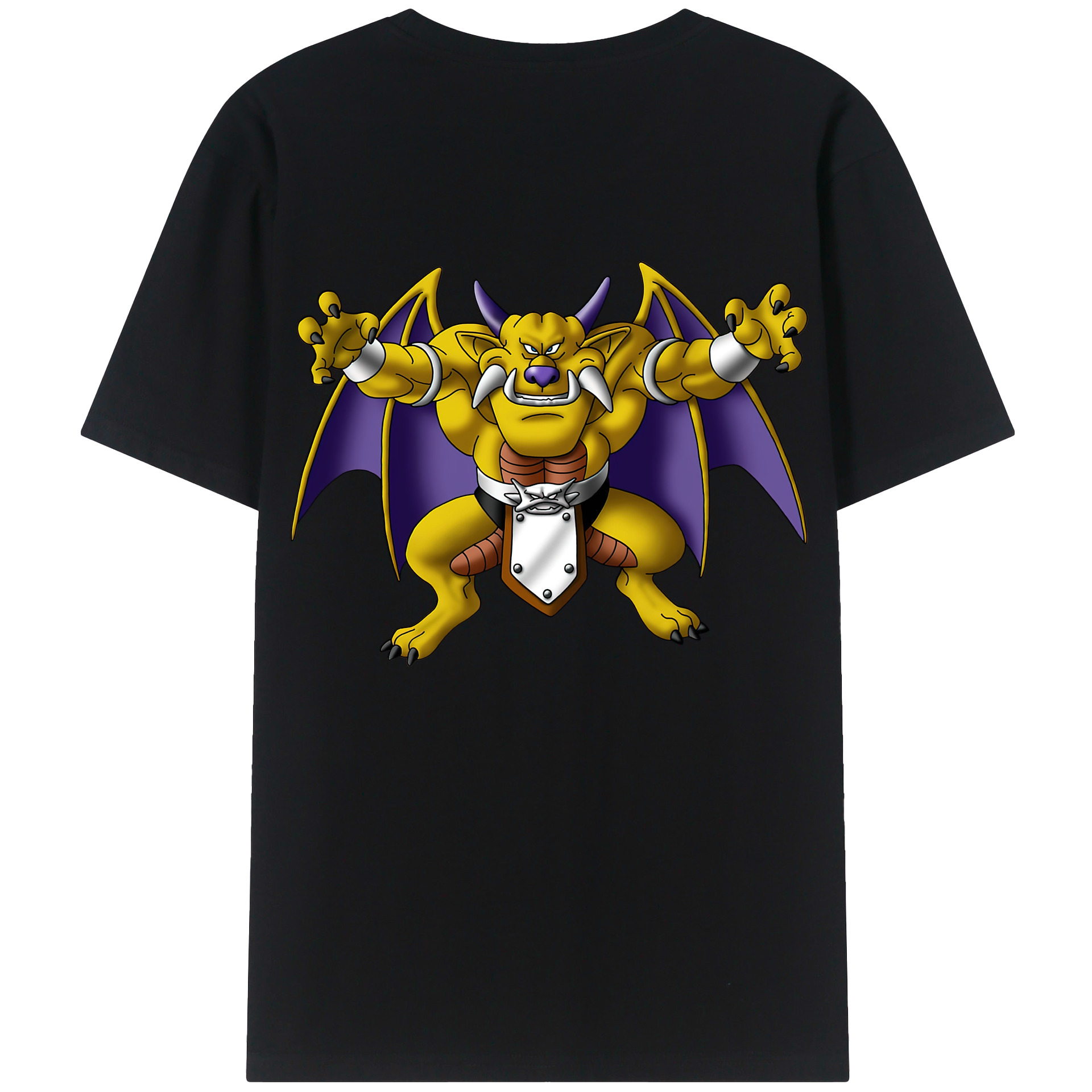 （画像用） ドラゴンクエスト Doragon Kuesuto Dragon Quest 綿100％ メンズ半袖Tシャツ（バックプリント） 通気性