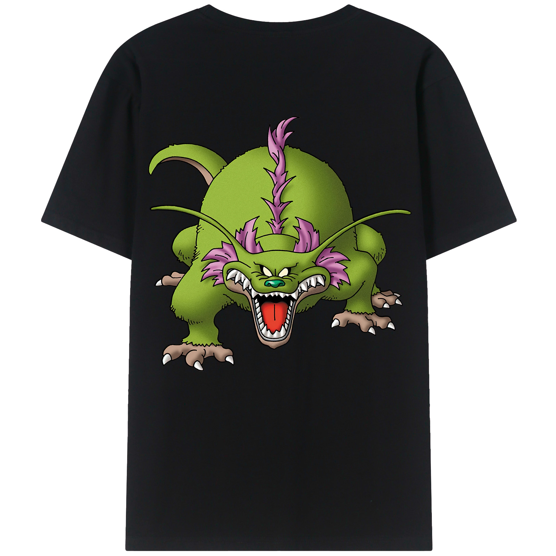 （画像用） ドラゴンクエスト Doragon Kuesuto Dragon Quest 綿100％ メンズ半袖Tシャツ（バックプリント） 通気性