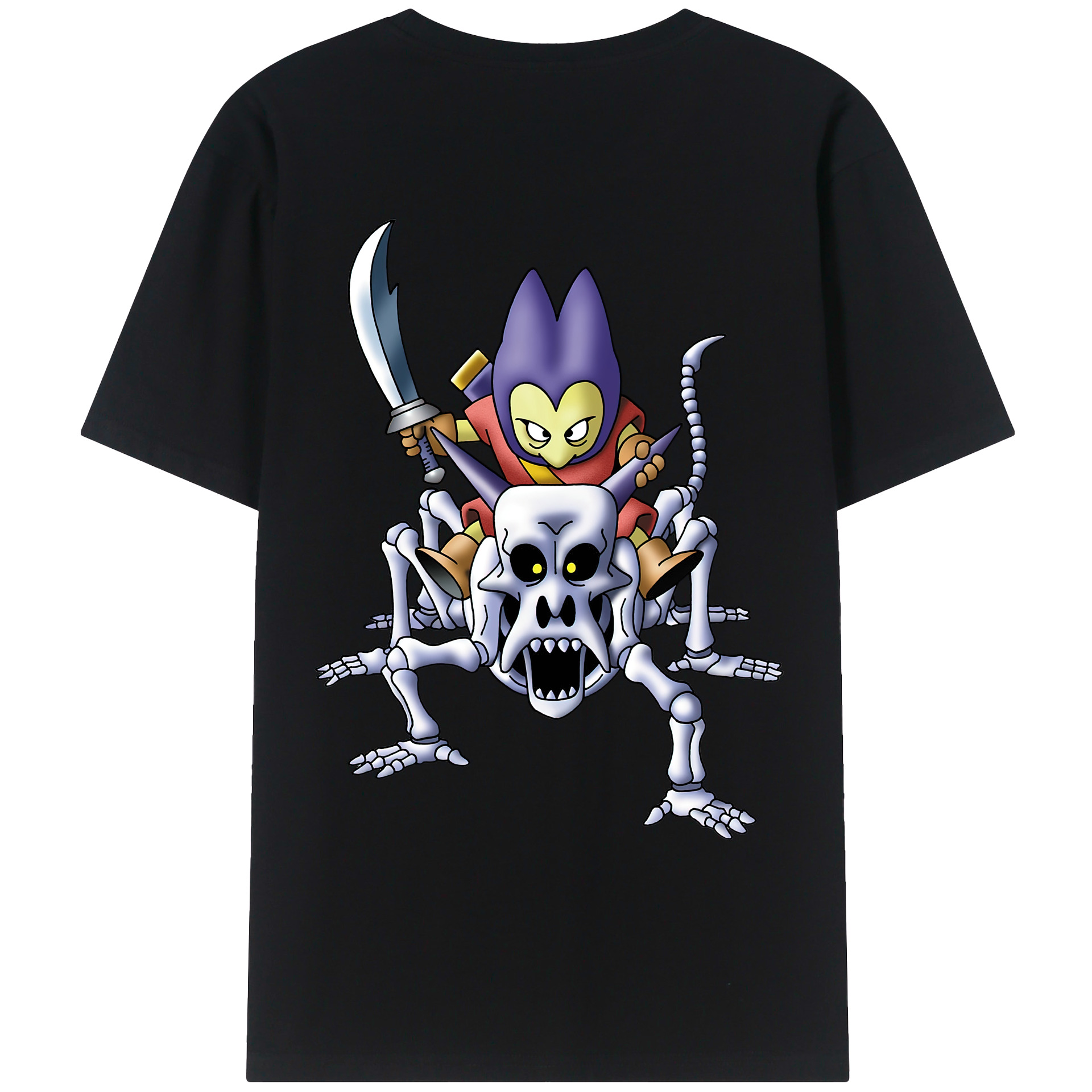 （画像用） ドラゴンクエスト Doragon Kuesuto Dragon Quest 綿100％ メンズ半袖Tシャツ（バックプリント） 通気性