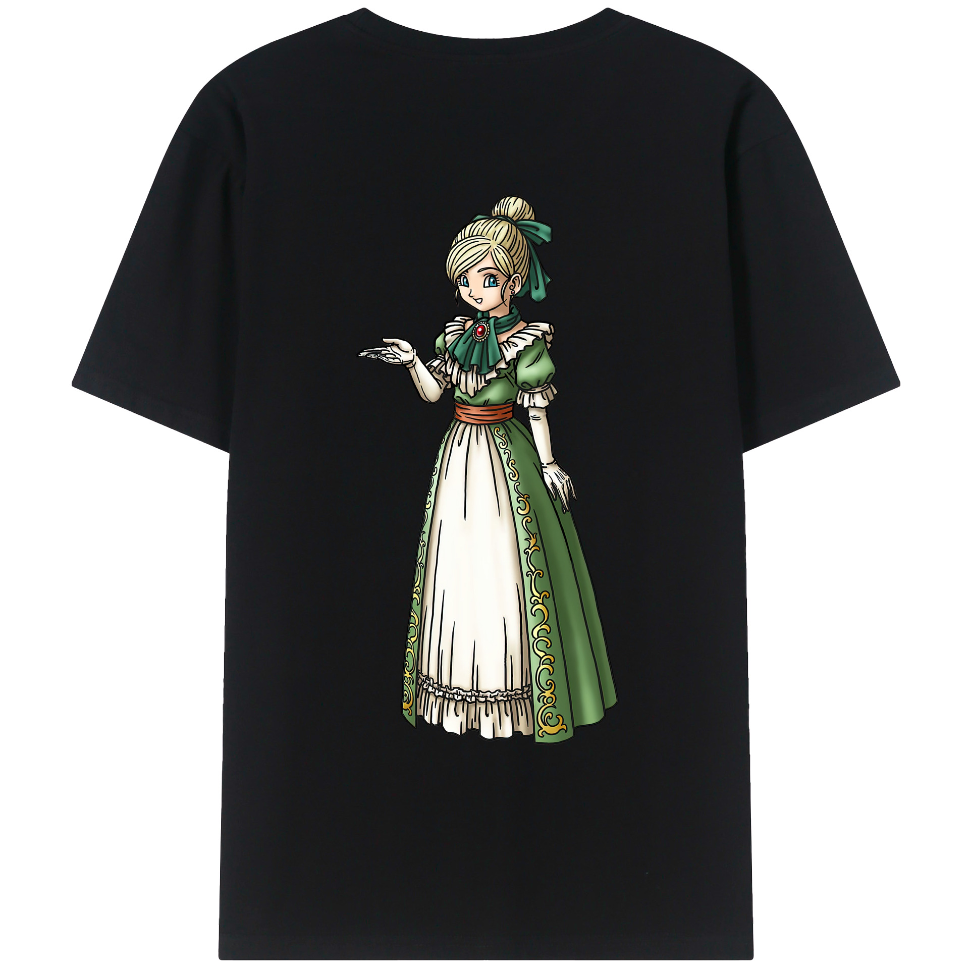 （画像用） ドラゴンクエスト Doragon Kuesuto Dragon Quest 綿100％ メンズ半袖Tシャツ（バックプリント） 通気性