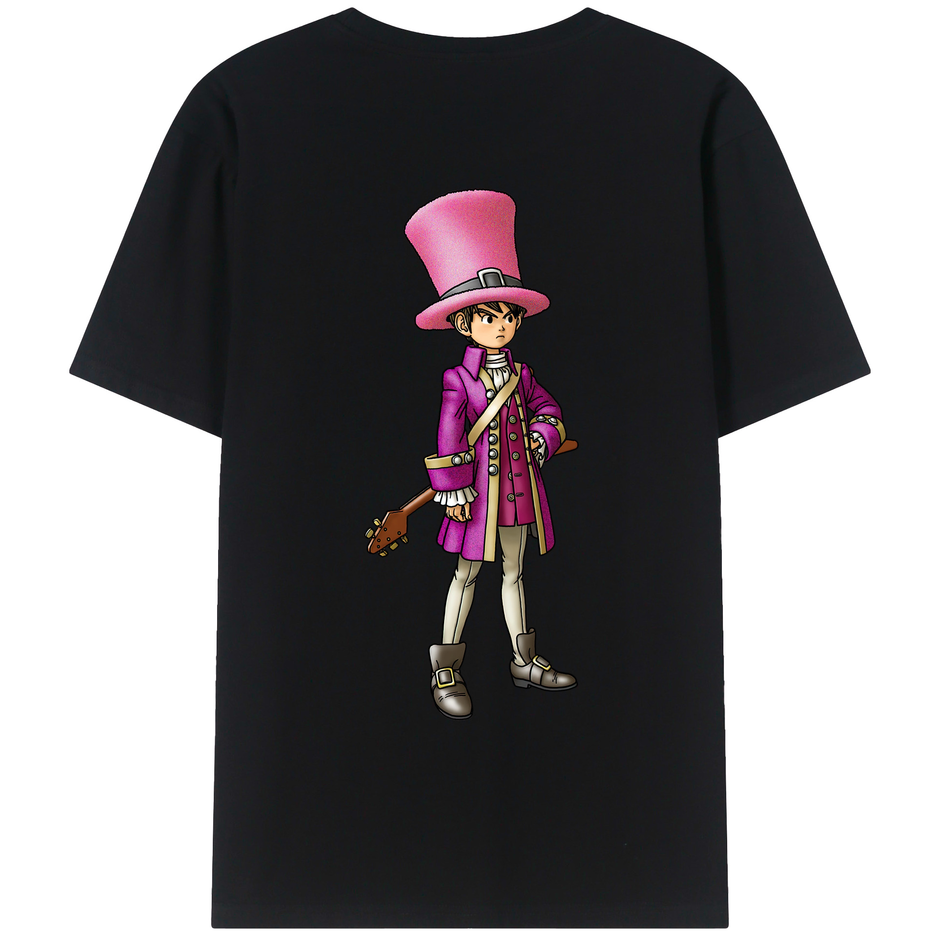 （画像用） ドラゴンクエスト Doragon Kuesuto Dragon Quest 綿100％ メンズ半袖Tシャツ（バックプリント） 通気性