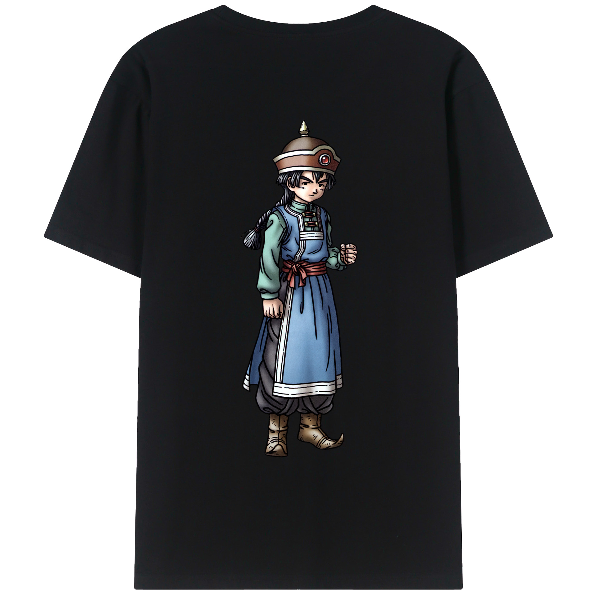 （画像用） ドラゴンクエスト Doragon Kuesuto Dragon Quest 綿100％ メンズ半袖Tシャツ（バックプリント） 通気性