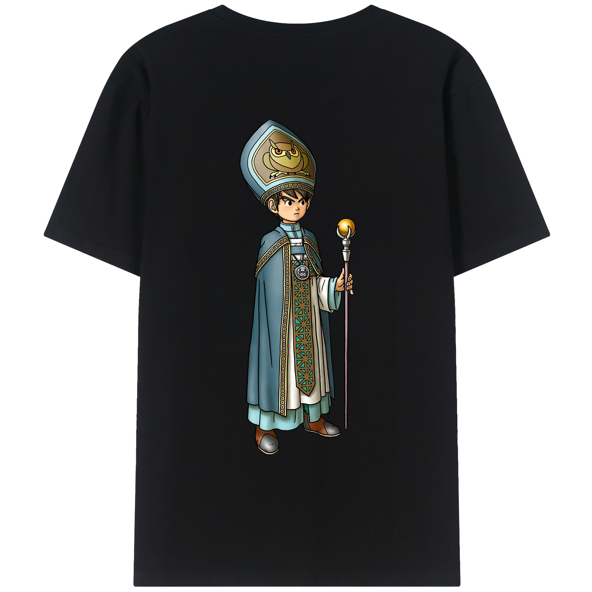 （画像用） ドラゴンクエスト Doragon Kuesuto Dragon Quest 綿100％ メンズ半袖Tシャツ（バックプリント） 通気性