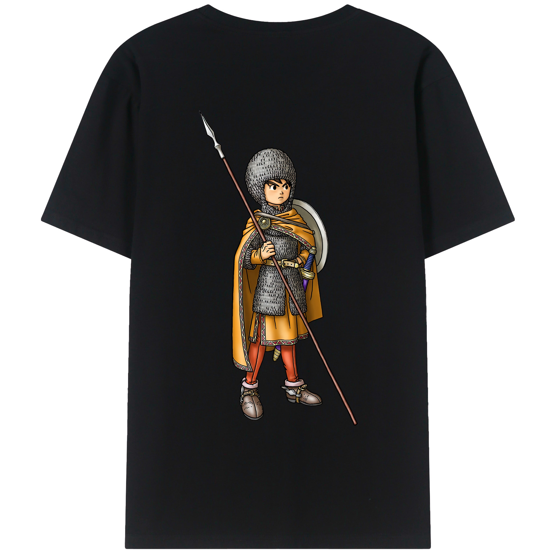 （画像用） ドラゴンクエスト Doragon Kuesuto Dragon Quest 綿100％ メンズ半袖Tシャツ（バックプリント） 通気性