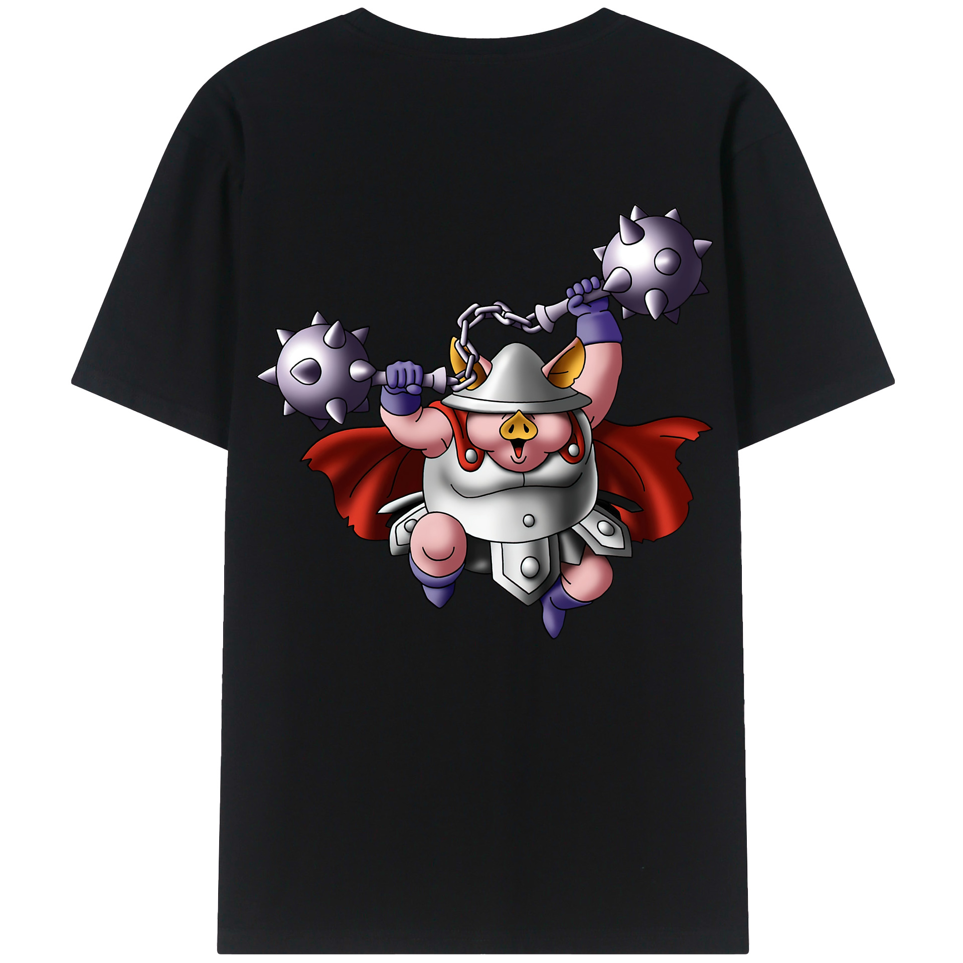 （画像用） ドラゴンクエスト Doragon Kuesuto Dragon Quest 綿100％ メンズ半袖Tシャツ（バックプリント） 通気性