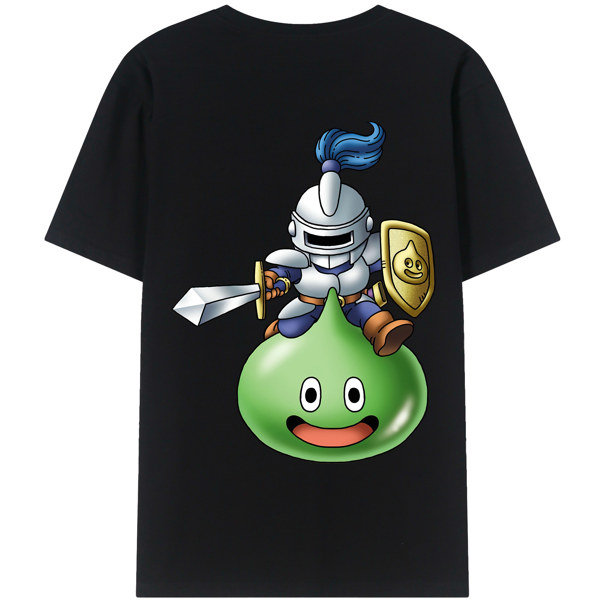 （画像用） ドラゴンクエスト Doragon Kuesuto Dragon Quest 綿100％ メンズ半袖Tシャツ（バックプリント） 通気性