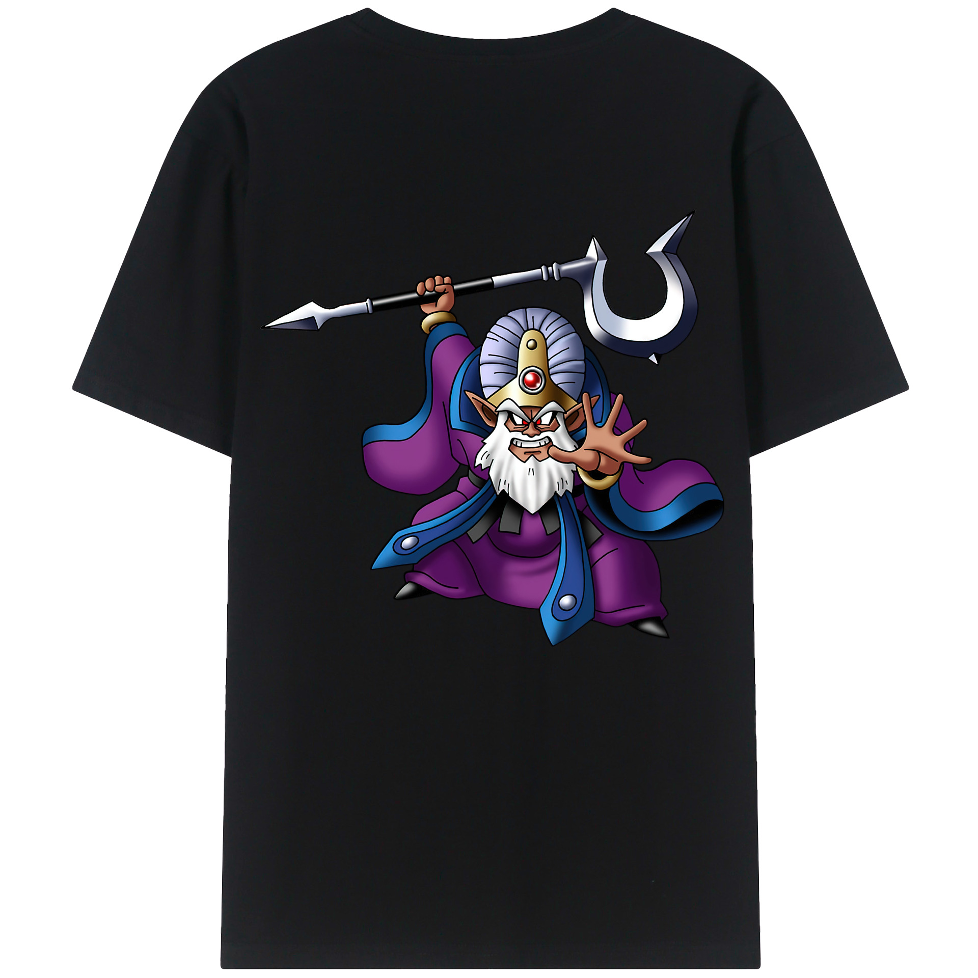 （画像用） ドラゴンクエスト Doragon Kuesuto Dragon Quest 綿100％ メンズ半袖Tシャツ（バックプリント） 通気性