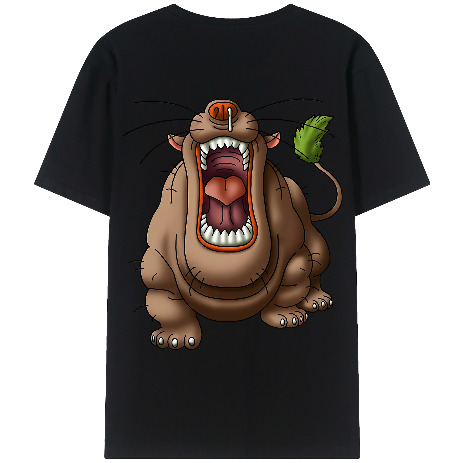 （画像用） ドラゴンクエスト Doragon Kuesuto Dragon Quest 綿100％ メンズ半袖Tシャツ（バックプリント） 通気性