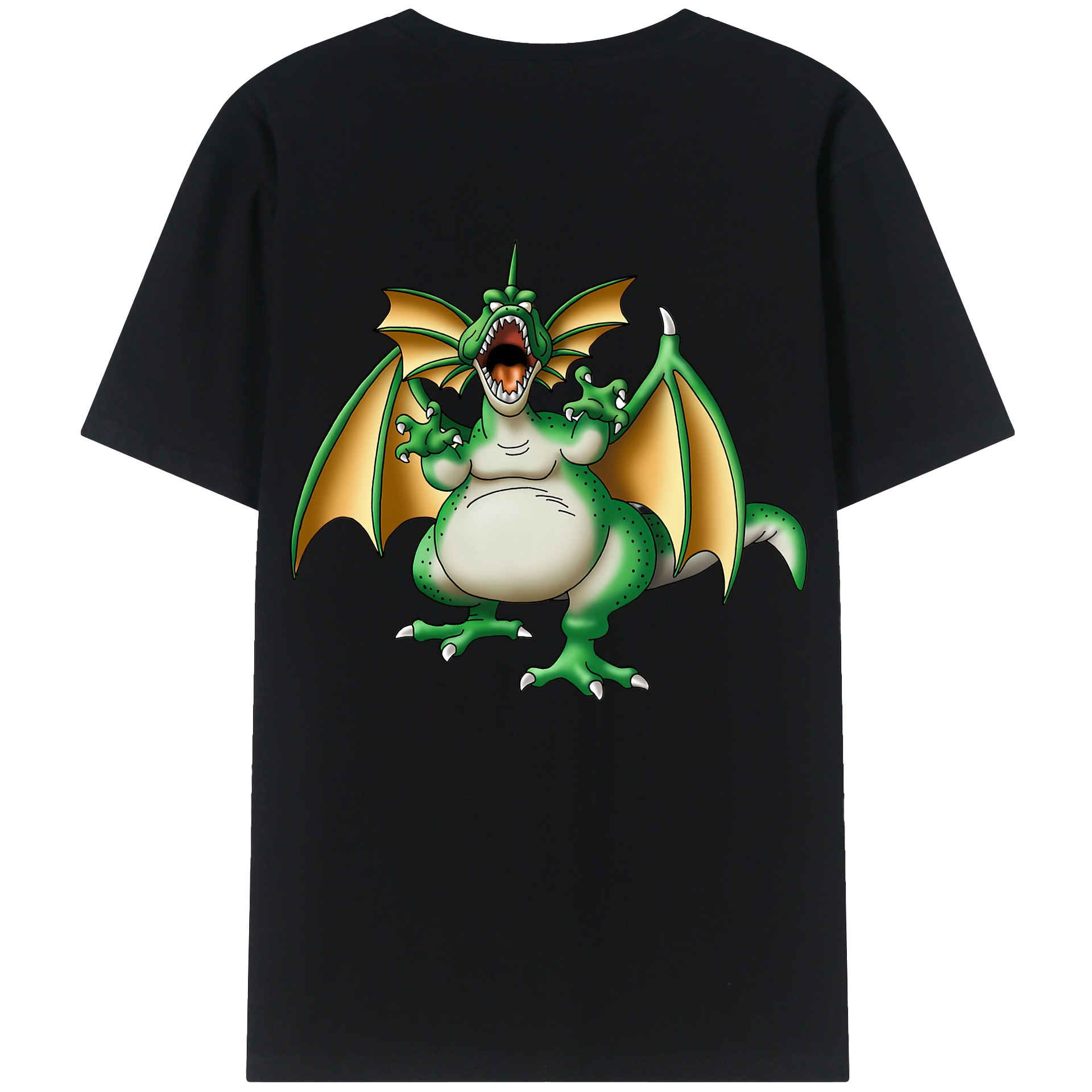 （画像用） ドラゴンクエスト Doragon Kuesuto Dragon Quest 綿100％ メンズ半袖Tシャツ（バックプリント） 通気性