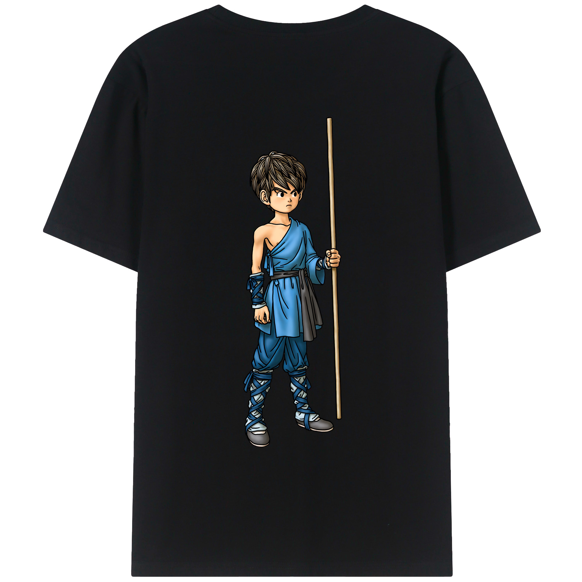 （画像用） ドラゴンクエスト Doragon Kuesuto Dragon Quest 綿100％ メンズ半袖Tシャツ（バックプリント） 通気性