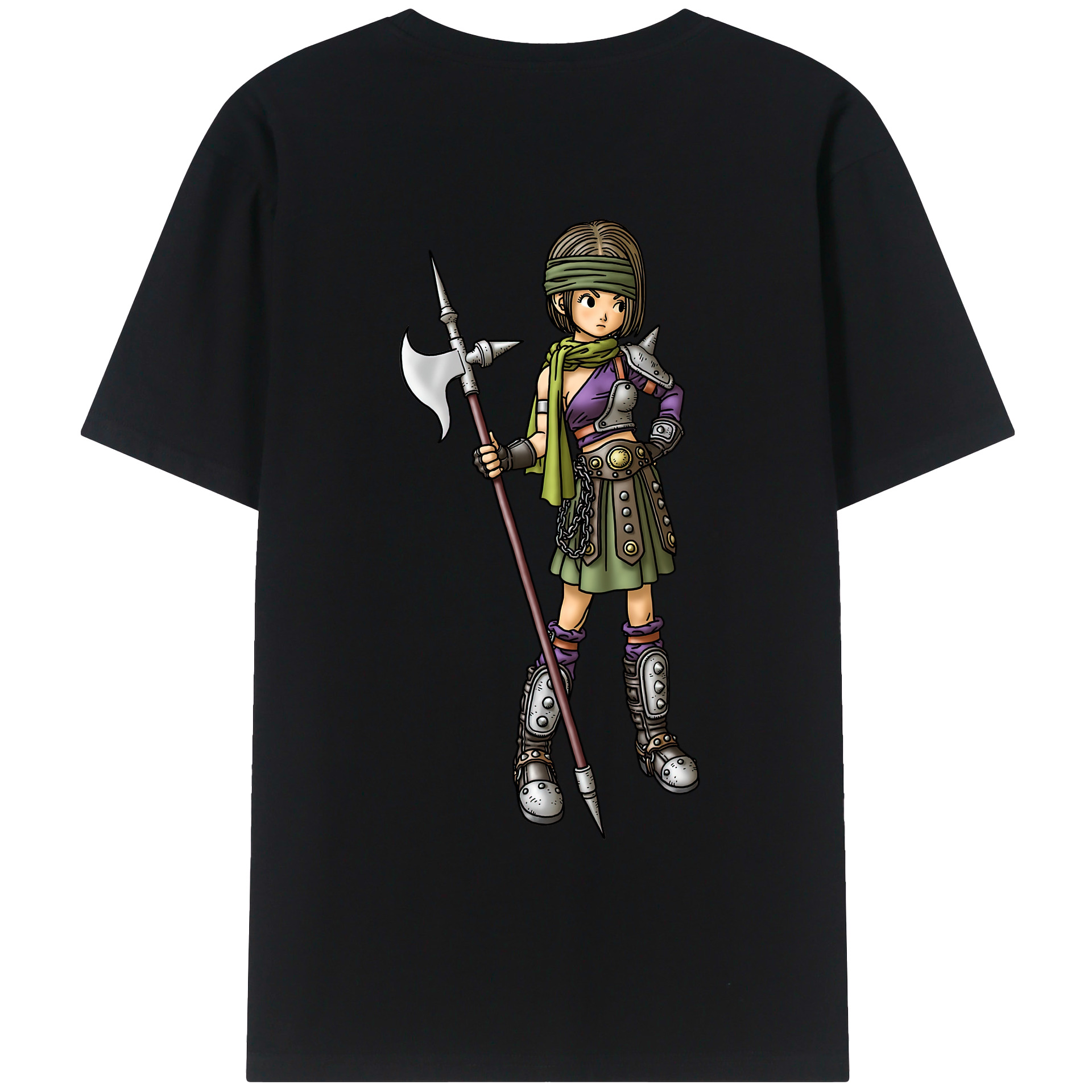 （画像用） ドラゴンクエスト Doragon Kuesuto Dragon Quest 綿100％ メンズ半袖Tシャツ（バックプリント） 通気性