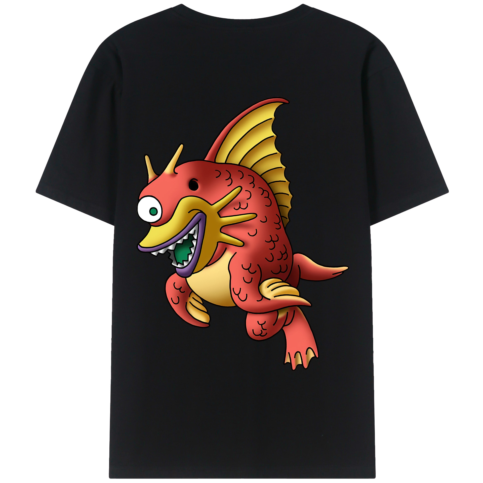 （画像用） ドラゴンクエスト Doragon Kuesuto Dragon Quest 綿100％ メンズ半袖Tシャツ（バックプリント） 通気性