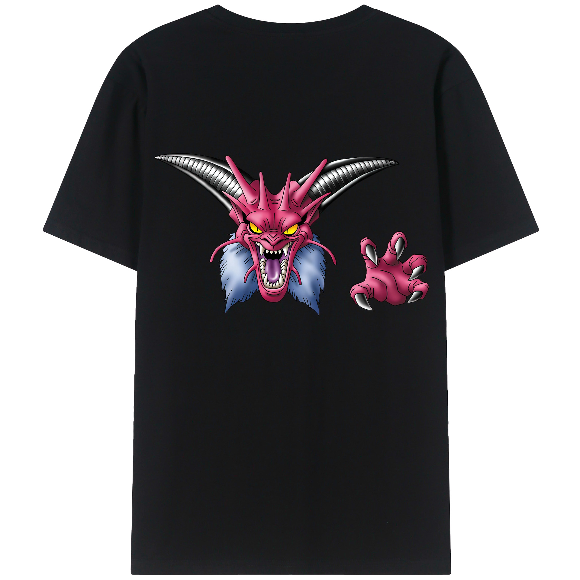 （画像用） ドラゴンクエスト Doragon Kuesuto Dragon Quest 綿100％ メンズ半袖Tシャツ（バックプリント） 通気性