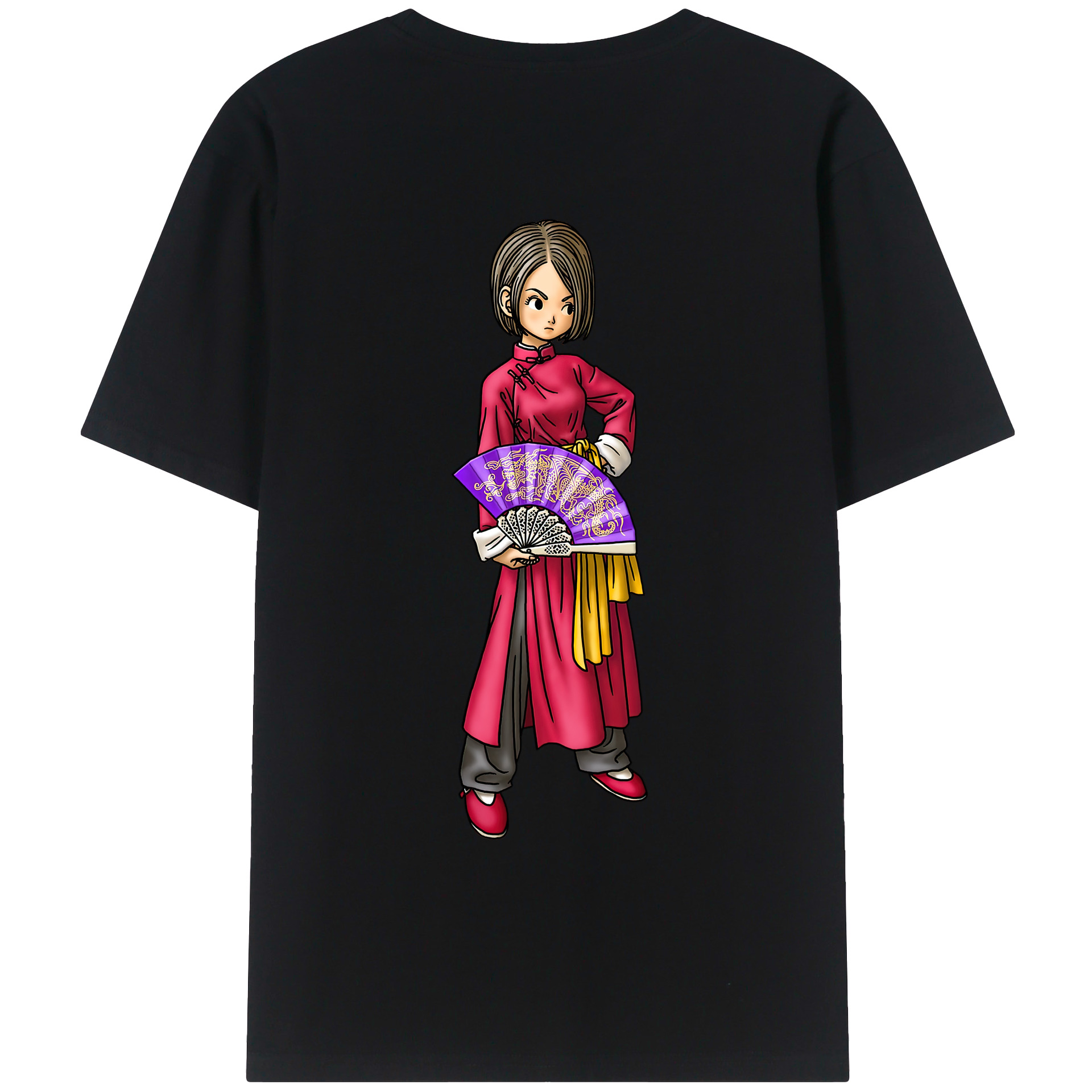 （画像用） ドラゴンクエスト Doragon Kuesuto Dragon Quest 綿100％ メンズ半袖Tシャツ（バックプリント） 通気性