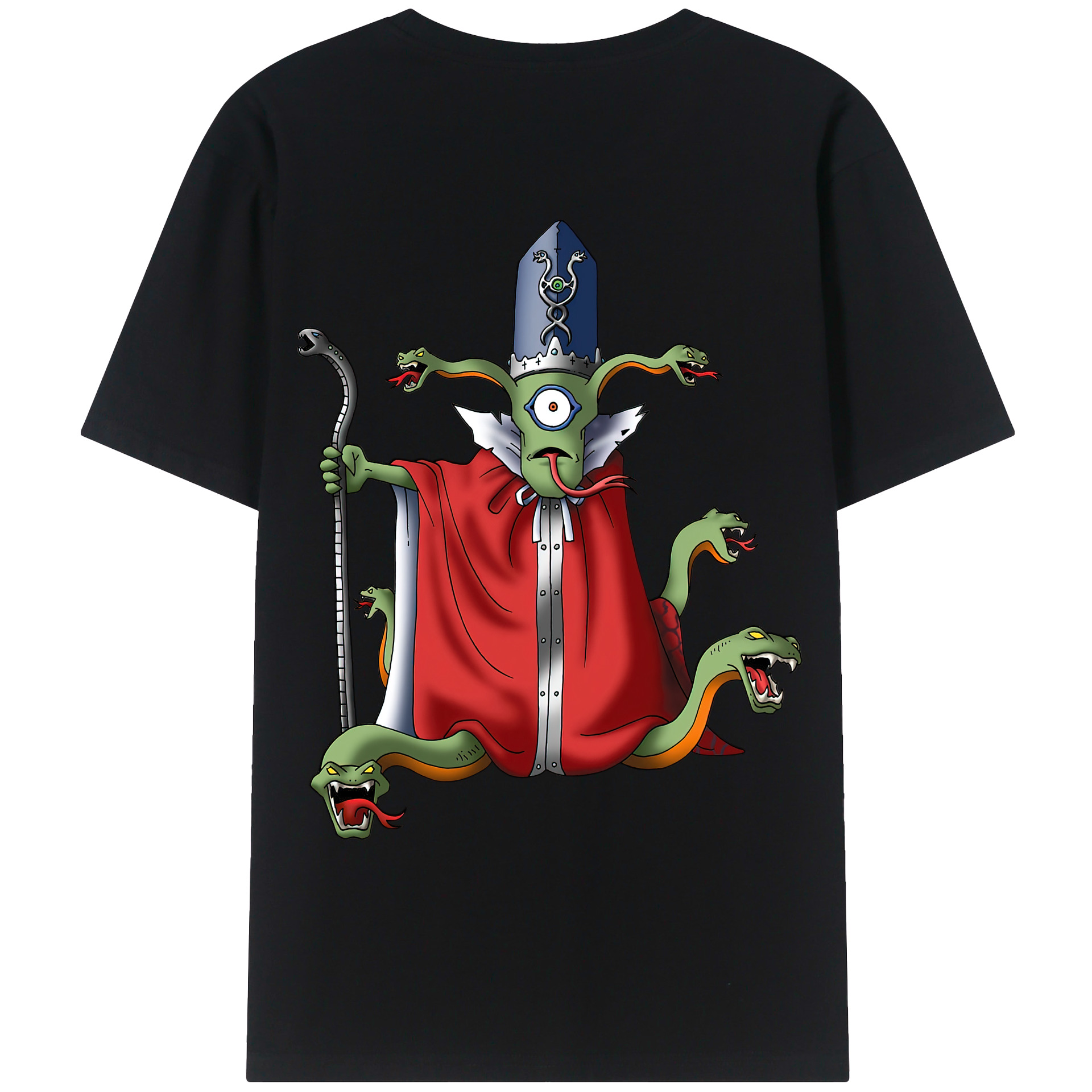 （画像用） ドラゴンクエスト Doragon Kuesuto Dragon Quest 綿100％ メンズ半袖Tシャツ（バックプリント） 通気性