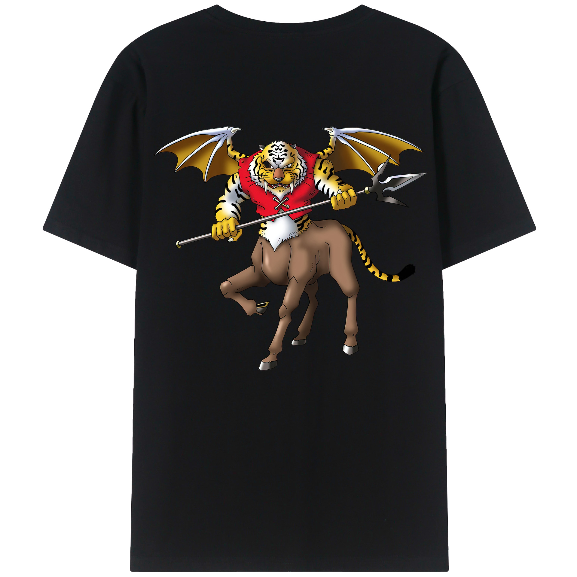 （画像用） ドラゴンクエスト Doragon Kuesuto Dragon Quest 綿100％ メンズ半袖Tシャツ（バックプリント） 通気性
