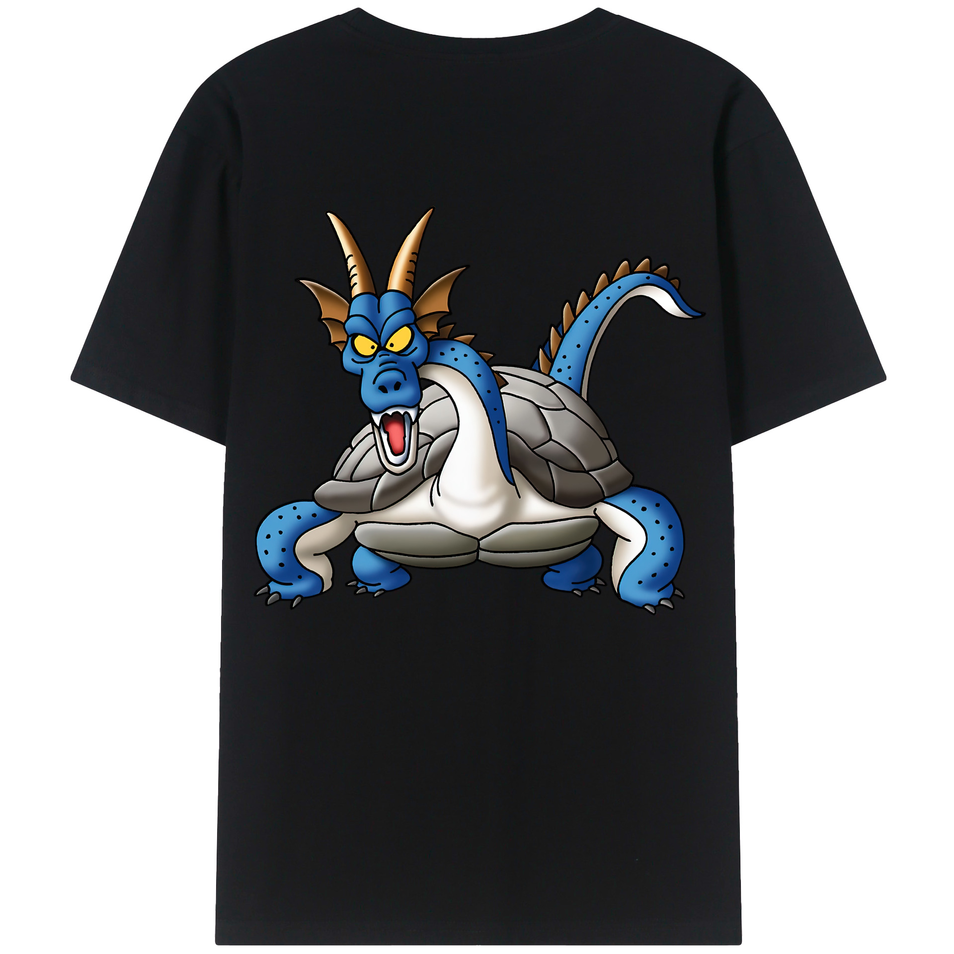 （画像用） ドラゴンクエスト Doragon Kuesuto Dragon Quest 綿100％ メンズ半袖Tシャツ（バックプリント） 通気性