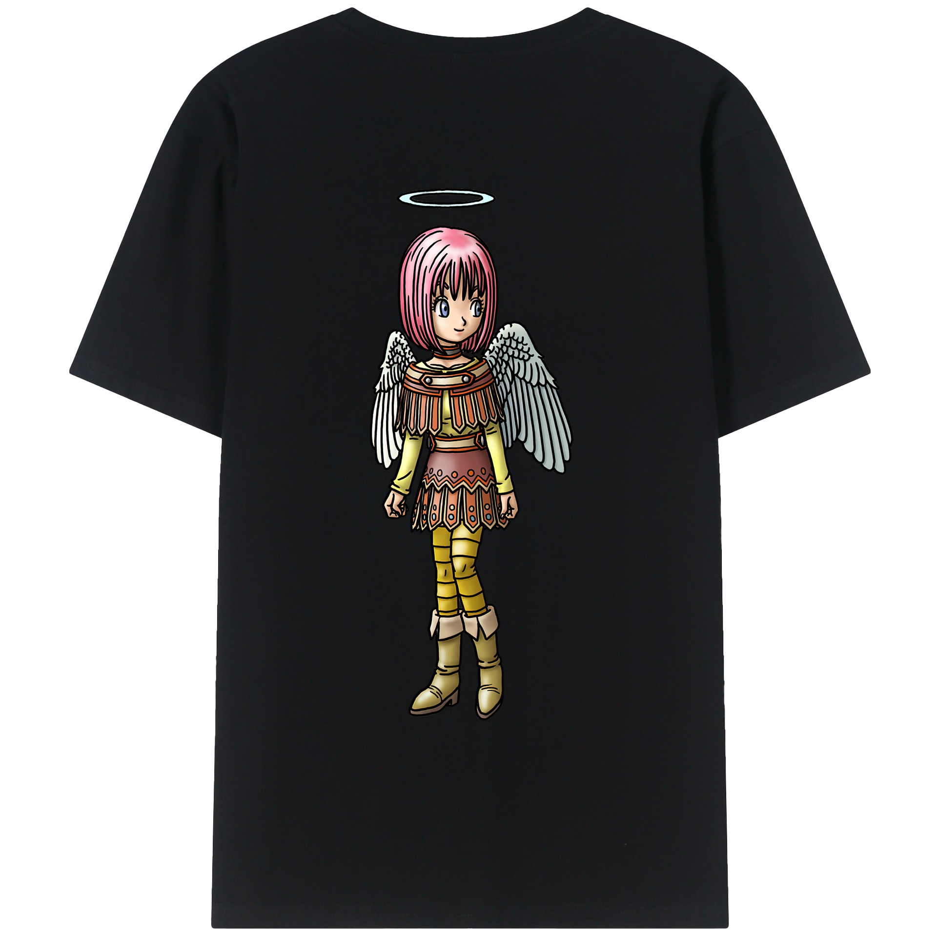 （画像用） ドラゴンクエスト Doragon Kuesuto Dragon Quest 綿100％ メンズ半袖Tシャツ（バックプリント） 通気性