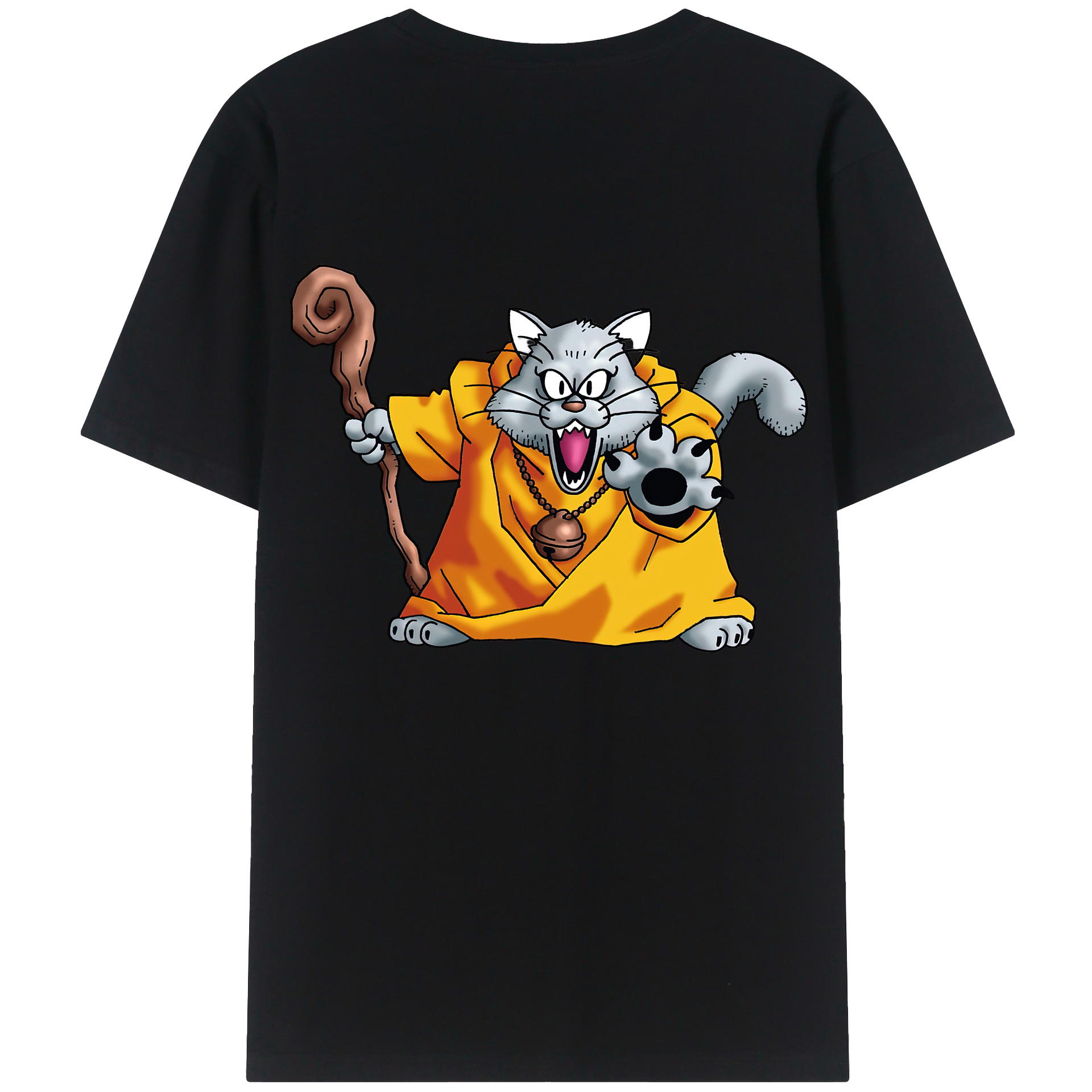 （画像用） ドラゴンクエスト Doragon Kuesuto Dragon Quest 綿100％ メンズ半袖Tシャツ（バックプリント） 通気性