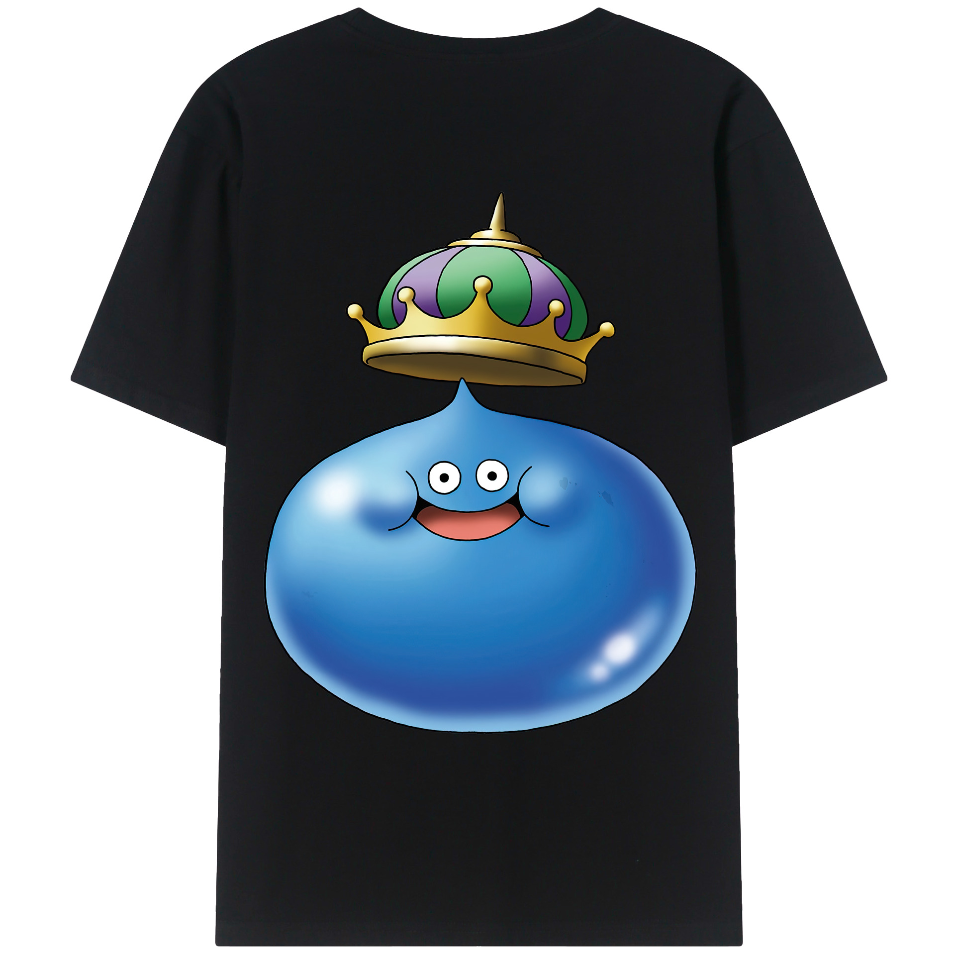 （画像用） ドラゴンクエスト Doragon Kuesuto Dragon Quest 綿100％ メンズ半袖Tシャツ（バックプリント） 通気性