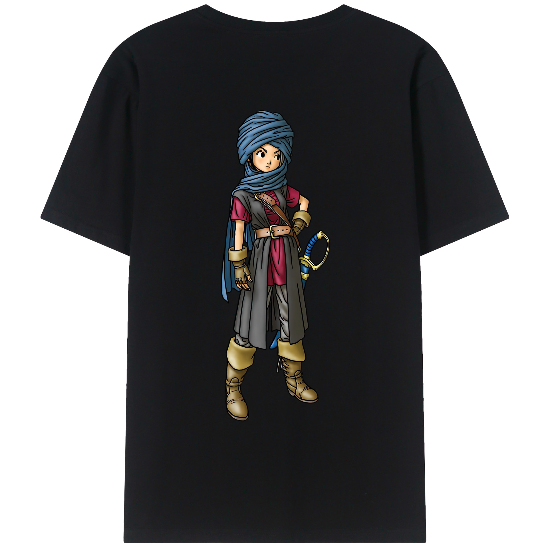 （画像用） ドラゴンクエスト Doragon Kuesuto Dragon Quest 綿100％ メンズ半袖Tシャツ（バックプリント） 通気性