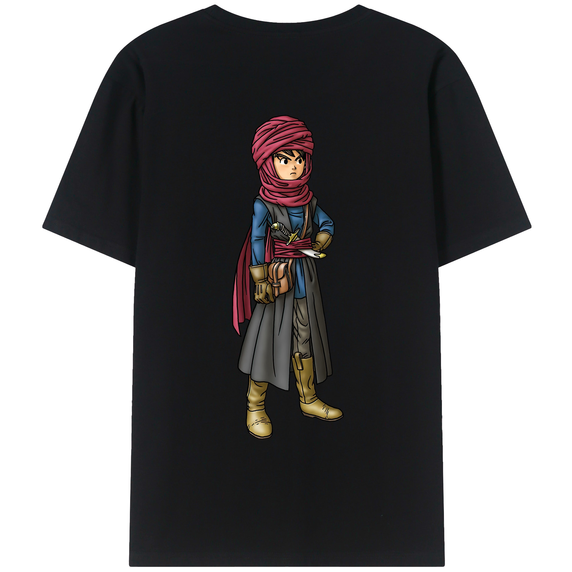 （画像用） ドラゴンクエスト Doragon Kuesuto Dragon Quest 綿100％ メンズ半袖Tシャツ（バックプリント） 通気性