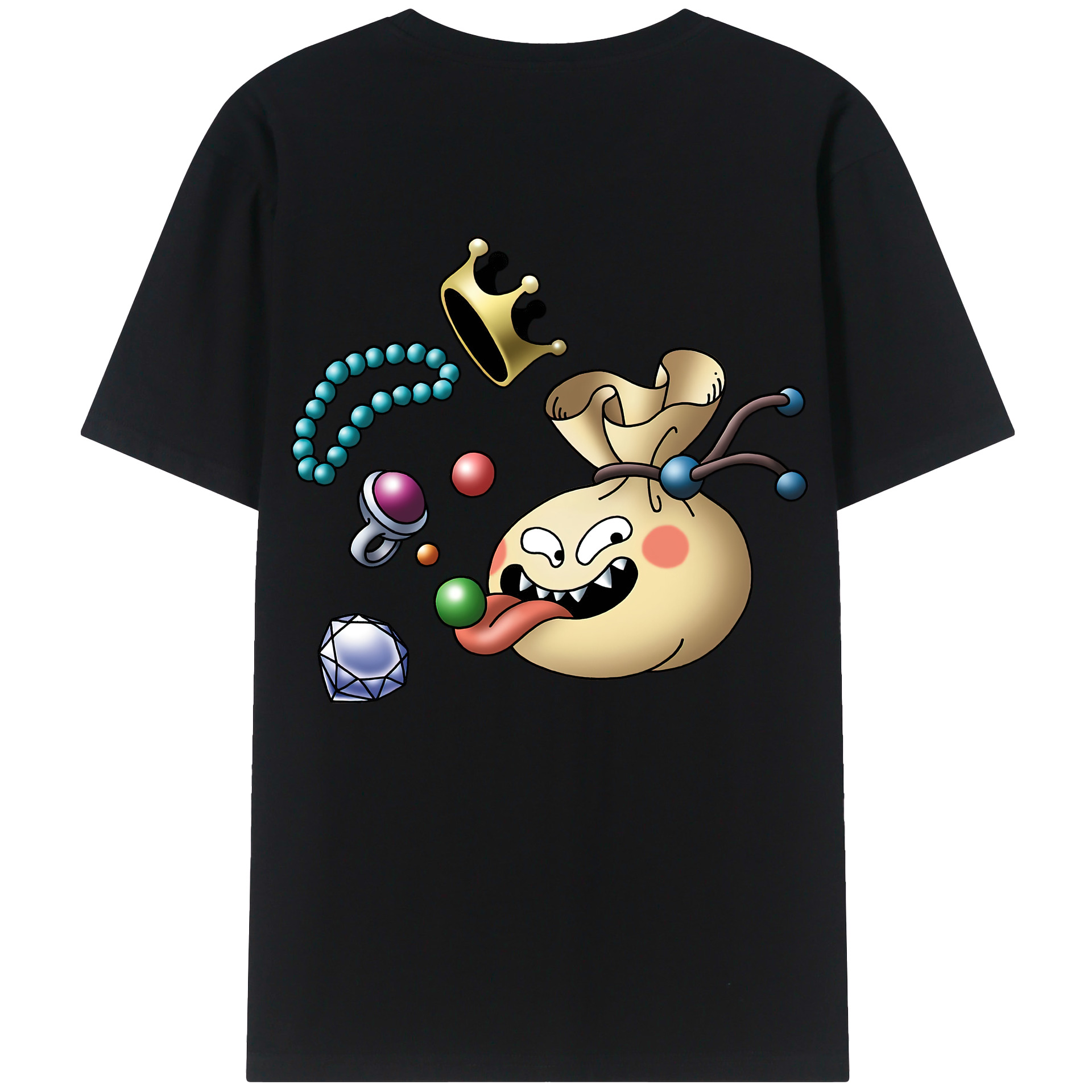 （画像用） ドラゴンクエスト Doragon Kuesuto Dragon Quest 綿100％ メンズ半袖Tシャツ（バックプリント） 通気性
