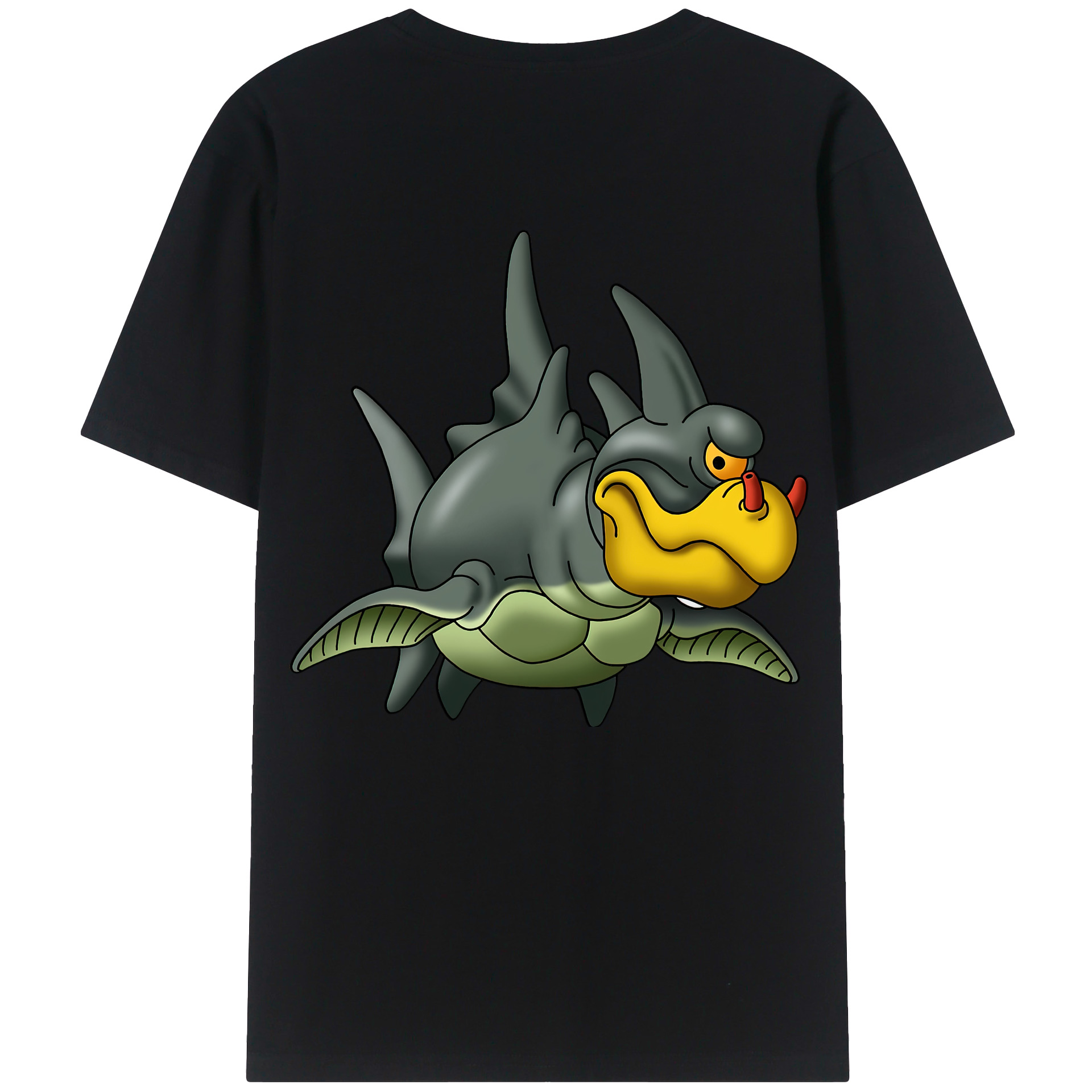 （画像用） ドラゴンクエスト Doragon Kuesuto Dragon Quest 綿100％ メンズ半袖Tシャツ（バックプリント） 通気性