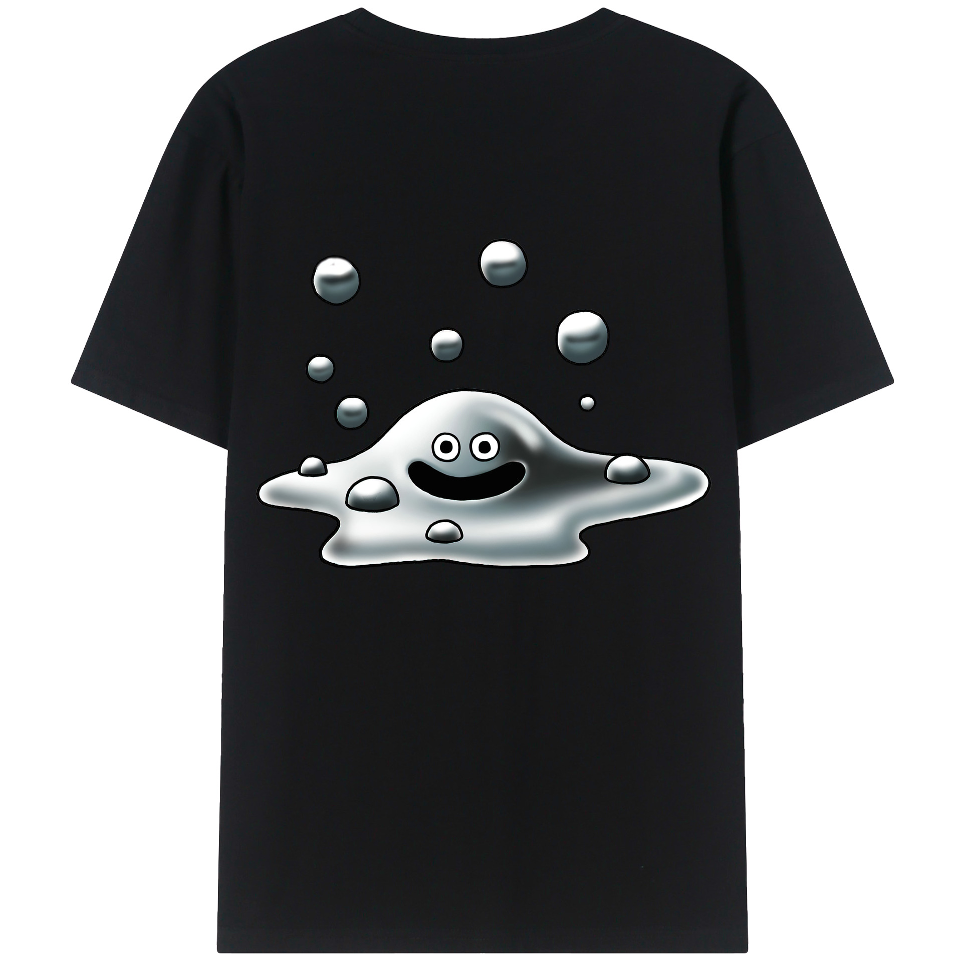 （画像用） ドラゴンクエスト Doragon Kuesuto Dragon Quest 綿100％ メンズ半袖Tシャツ（バックプリント） 通気性