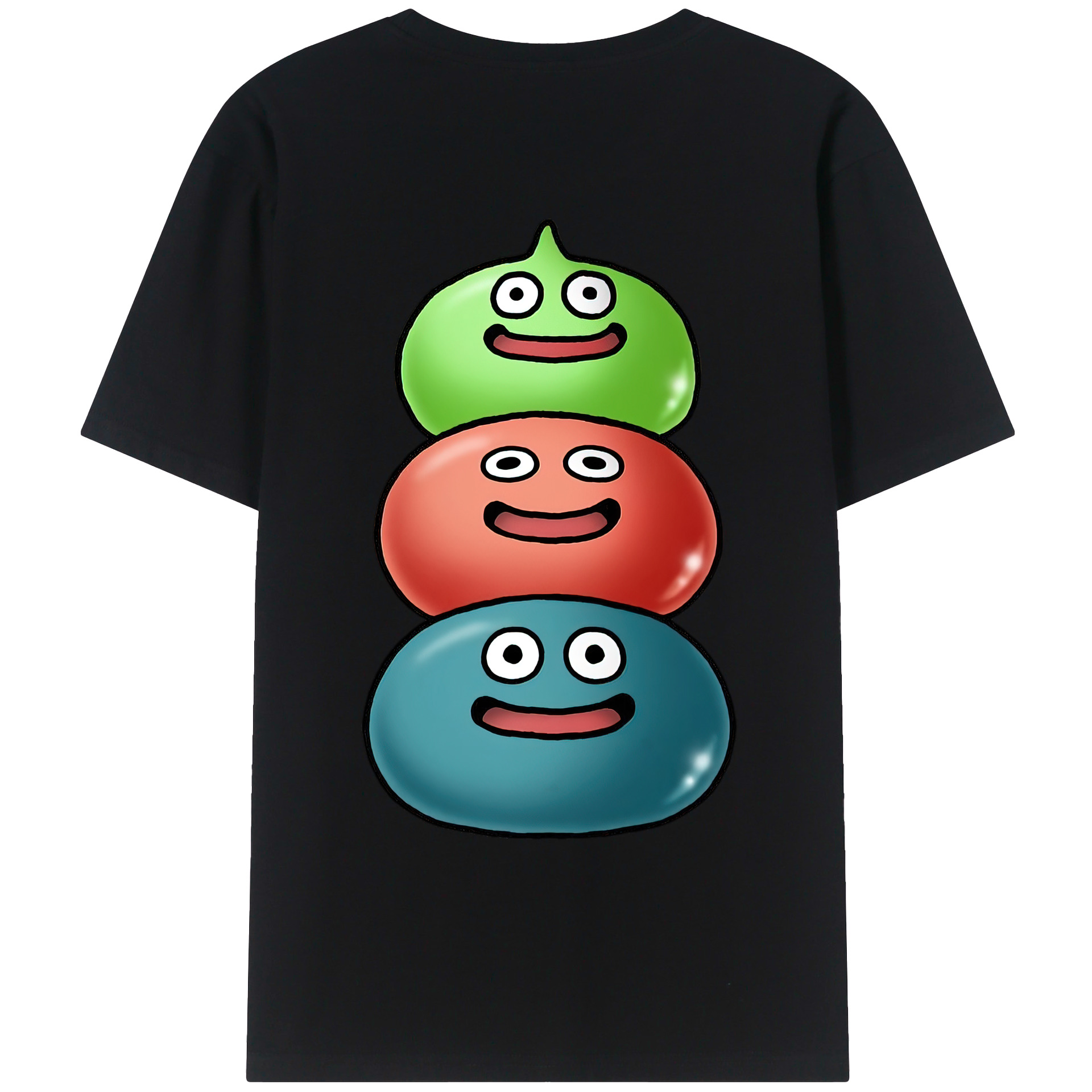 （画像用） ドラゴンクエスト Doragon Kuesuto Dragon Quest 綿100％ メンズ半袖Tシャツ（バックプリント） 通気性