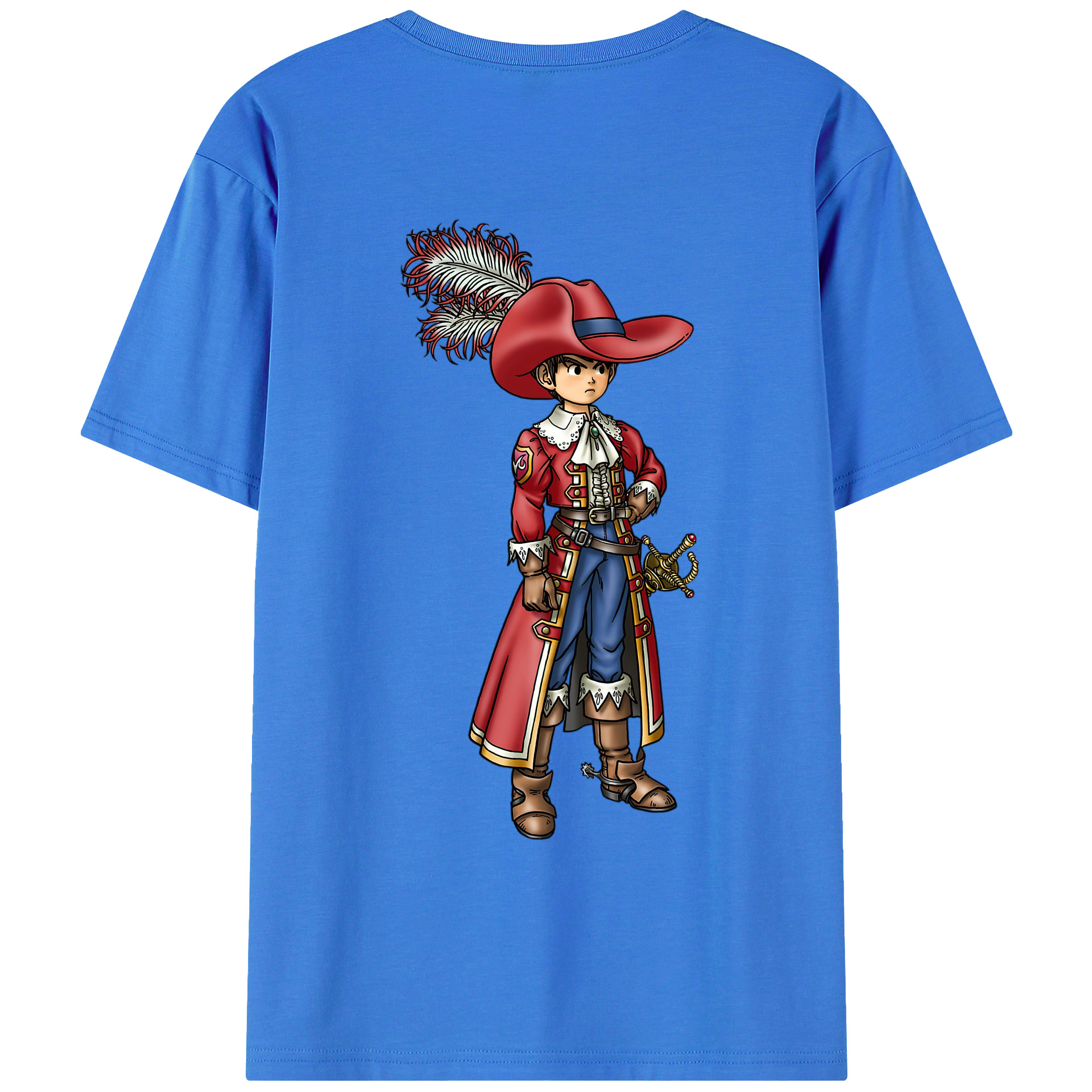 （画像用） ドラゴンクエスト Doragon Kuesuto Dragon Quest 綿100％ メンズ半袖Tシャツ（バックプリント） 通気性