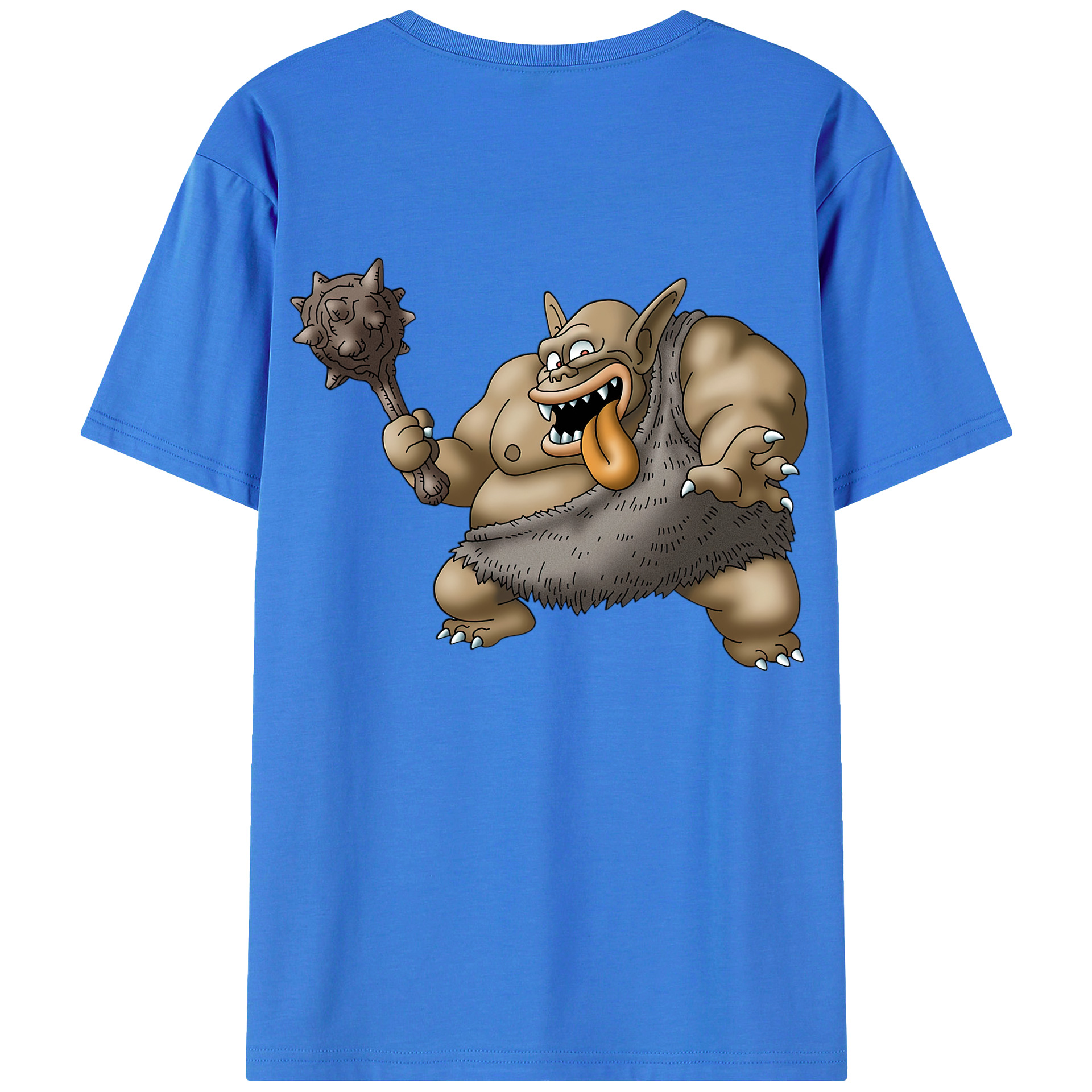 （画像用） ドラゴンクエスト Doragon Kuesuto Dragon Quest 綿100％ メンズ半袖Tシャツ（バックプリント） 通気性
