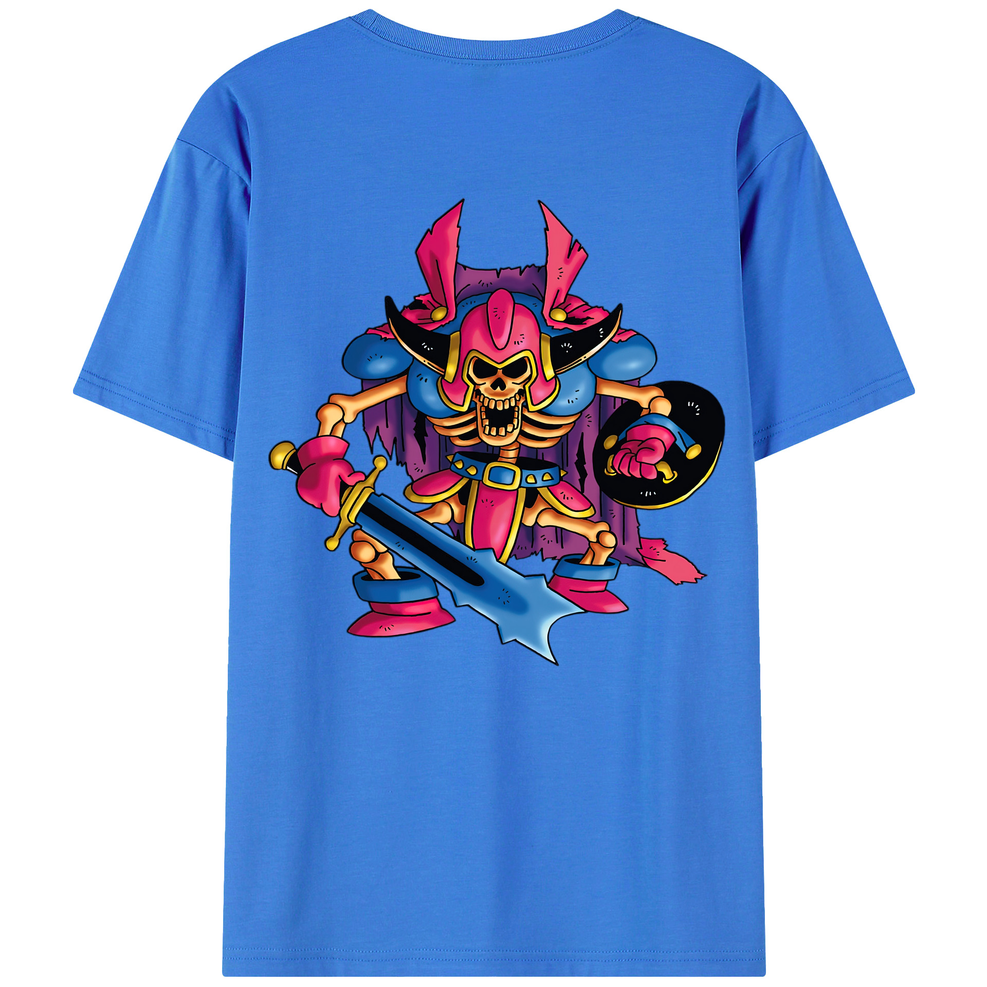 （画像用） ドラゴンクエスト Doragon Kuesuto Dragon Quest 綿100％ メンズ半袖Tシャツ（バックプリント） 通気性