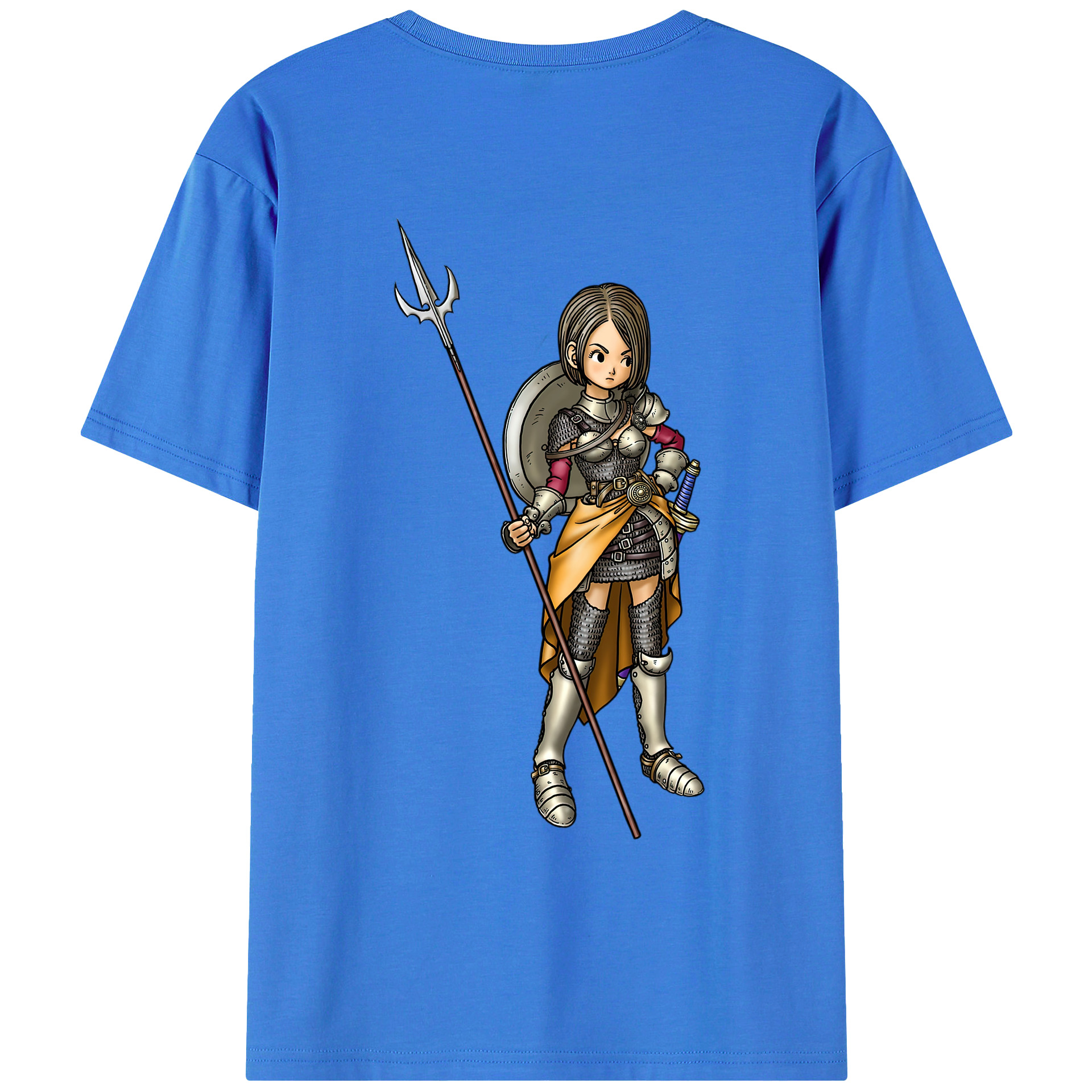 （画像用） ドラゴンクエスト Doragon Kuesuto Dragon Quest 綿100％ メンズ半袖Tシャツ（バックプリント） 通気性