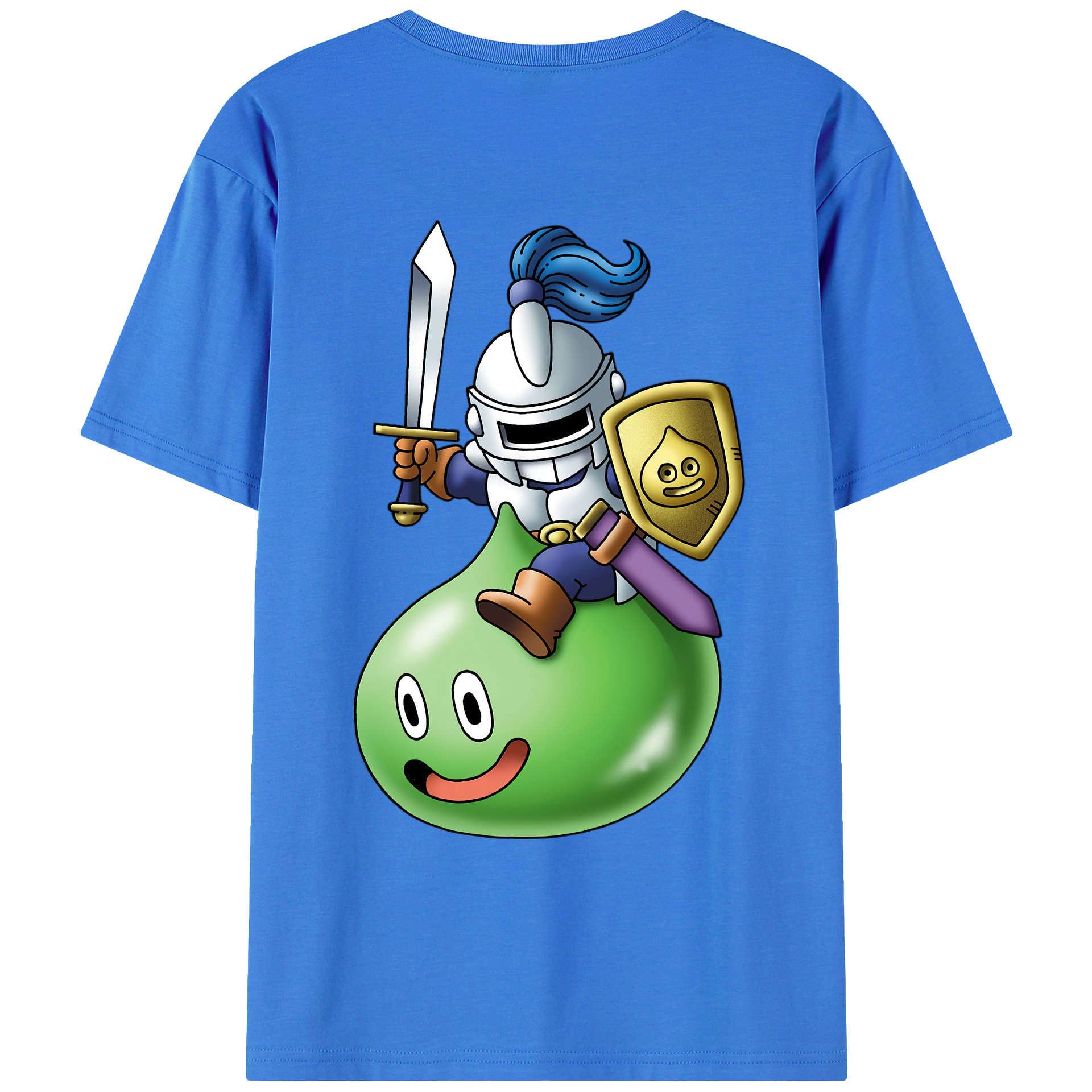 （画像用） ドラゴンクエスト Doragon Kuesuto Dragon Quest 綿100％ メンズ半袖Tシャツ（バックプリント） 通気性