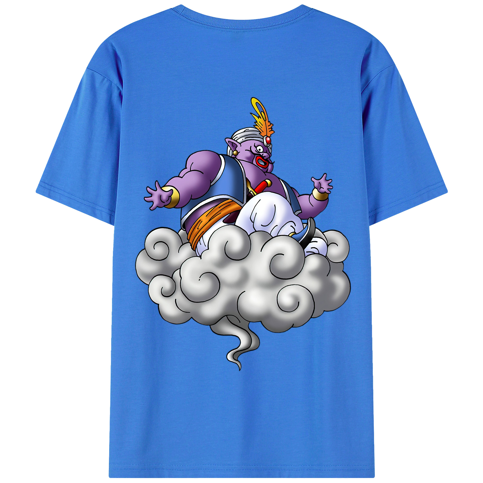 （画像用） ドラゴンクエスト Doragon Kuesuto Dragon Quest 綿100％ メンズ半袖Tシャツ（バックプリント） 通気性