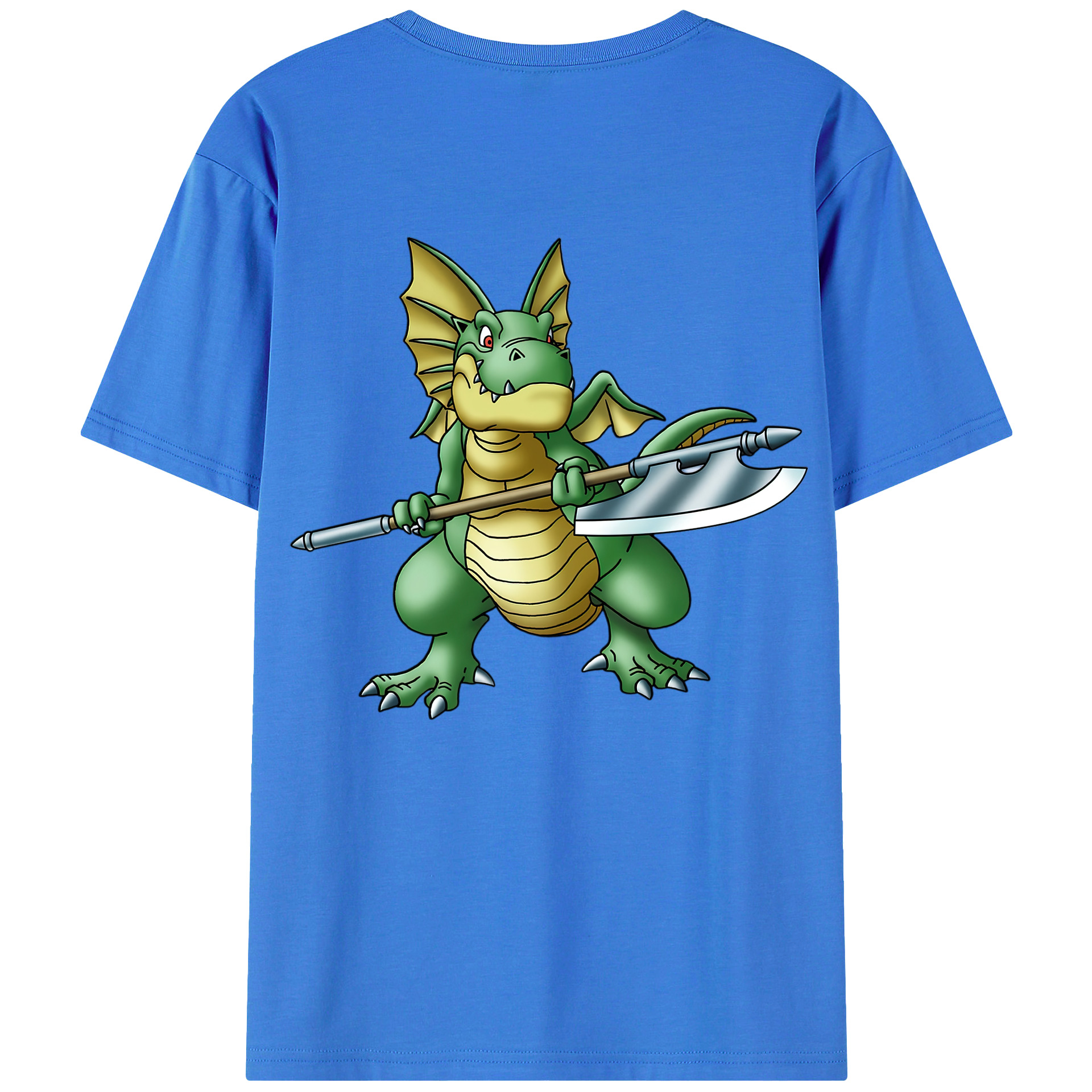 （画像用） ドラゴンクエスト Doragon Kuesuto Dragon Quest 綿100％ メンズ半袖Tシャツ（バックプリント） 通気性